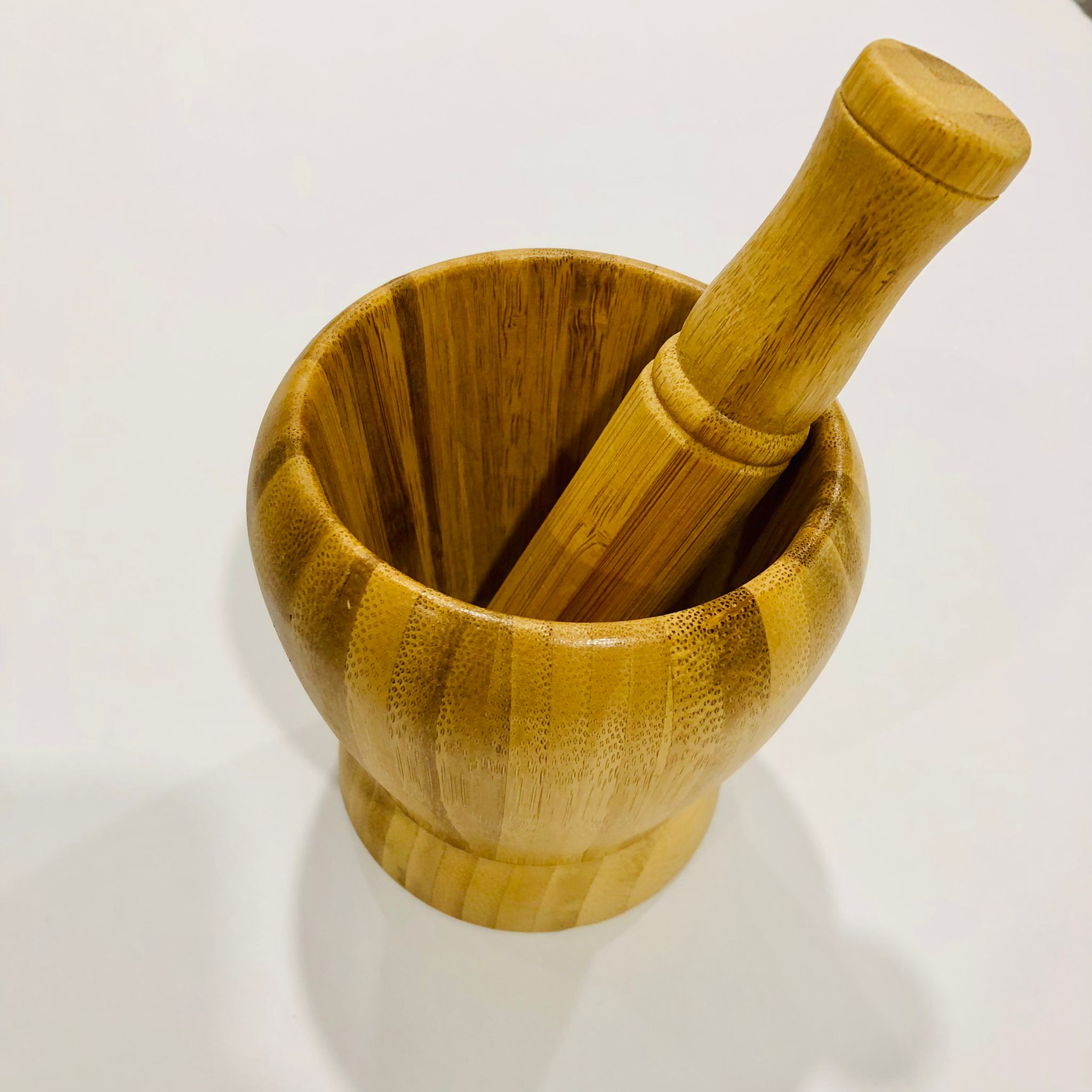Custom Bamboo Mortar and Pestle Gift for Mom