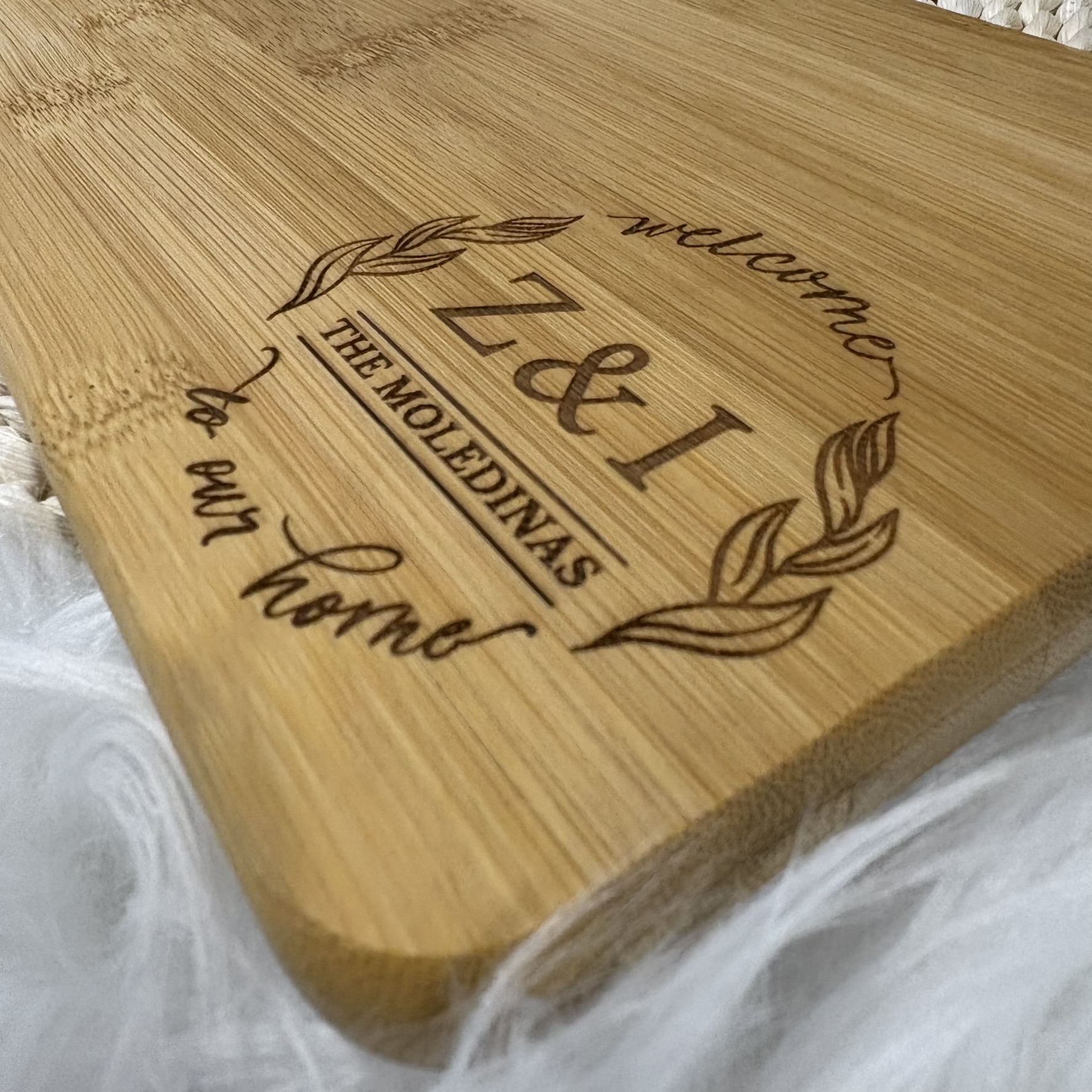 #3 Family Laser Engraved Charcuterie Serving Board Gift