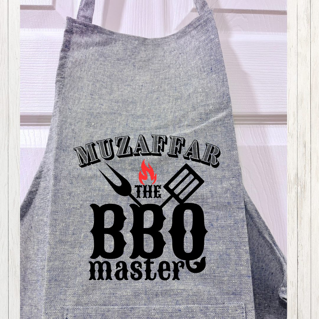 Personalized grilling apron for barbecue enthusiasts, Father's Day Gift