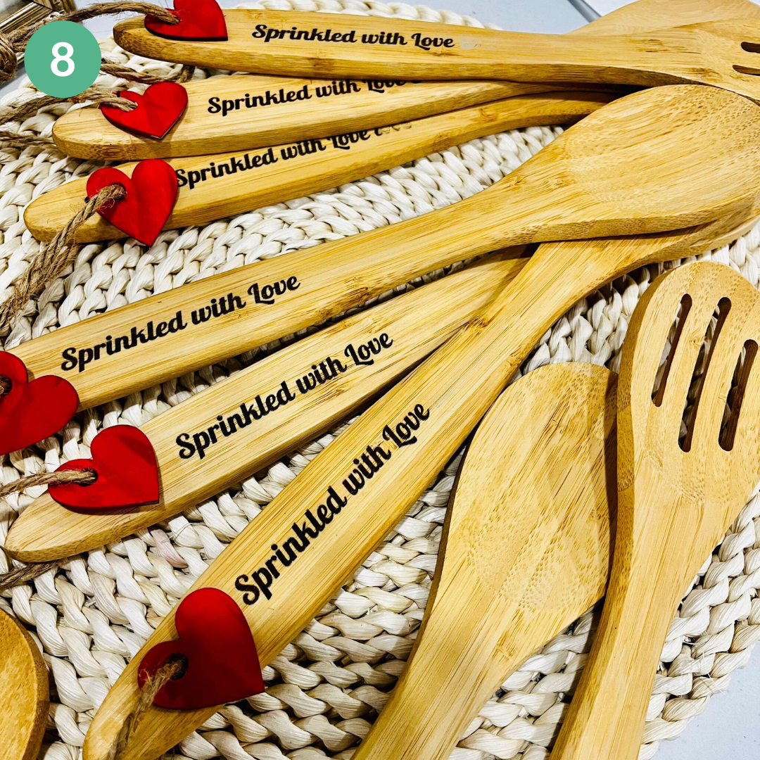 Sprinkled with love Engraved Wooden Decor, Unique Kitchen Decor Favors