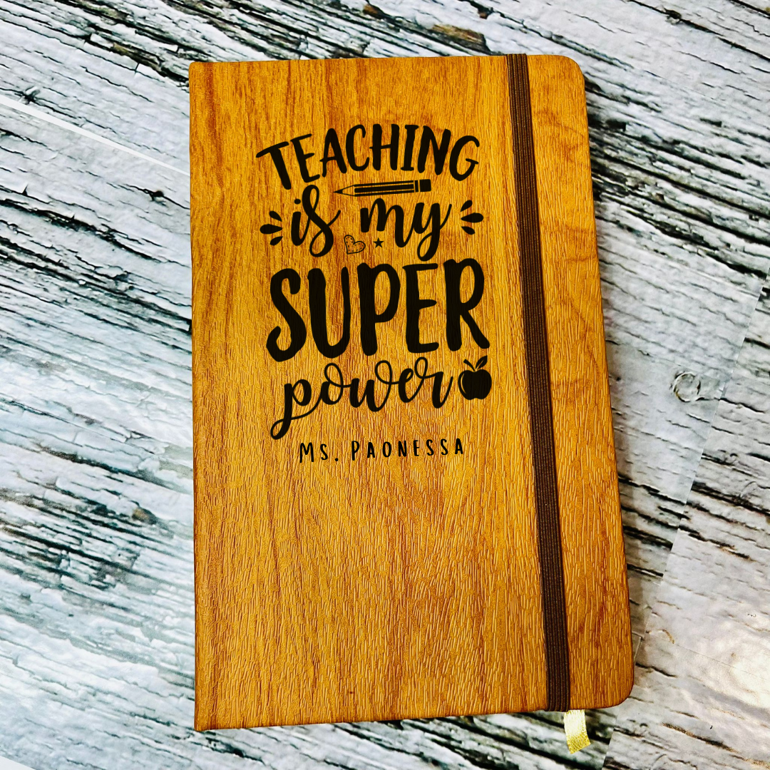 Personalized Elementary Teacher Book Gift -  Teaching is my Super Power