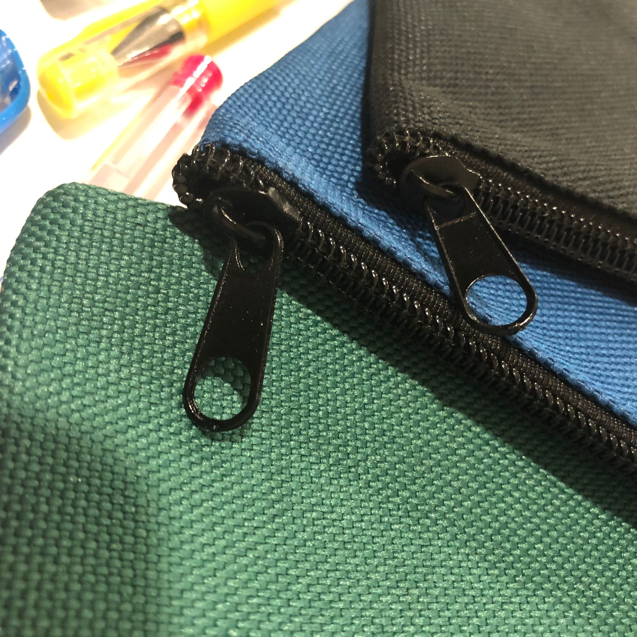 Custom Kids Pencil Case, Pencil Pouch, Custom Canvas Pouch Bag, Color Pencils Case, Black Blue Green Red School Pencil Case