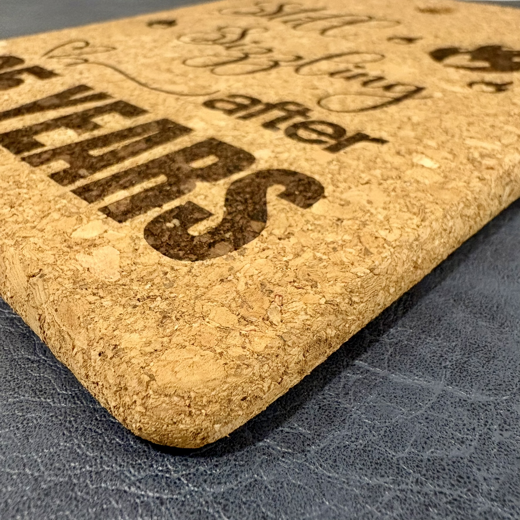 Funny Kitchen Cork Trivet Gift for Anniversary Couple, Hot mat