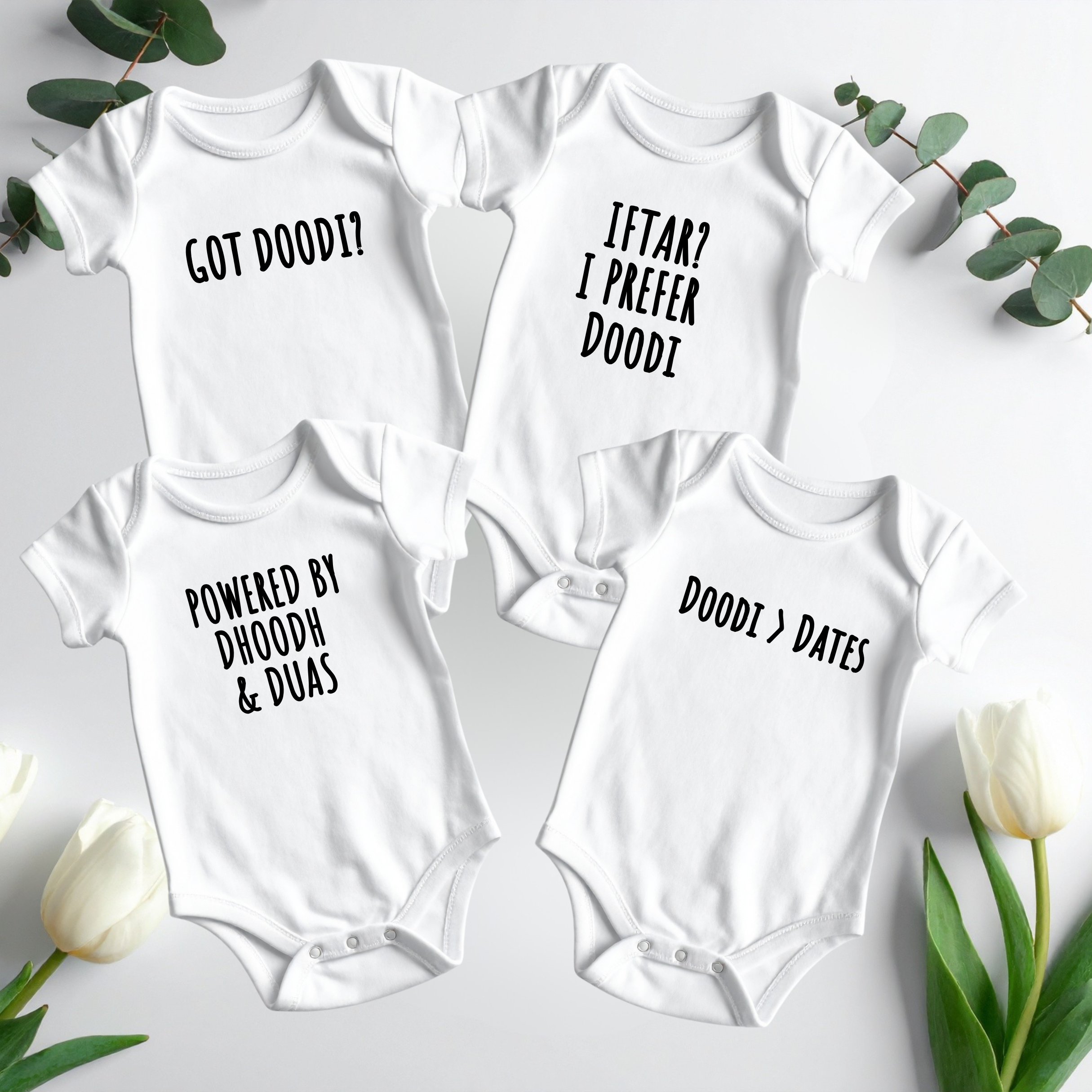 Funny Ramadan Baby Onesie – “Iftar? I Prefer Doodi” | Muslim Baby Bodysuit | Cute Islamic Baby Outfit