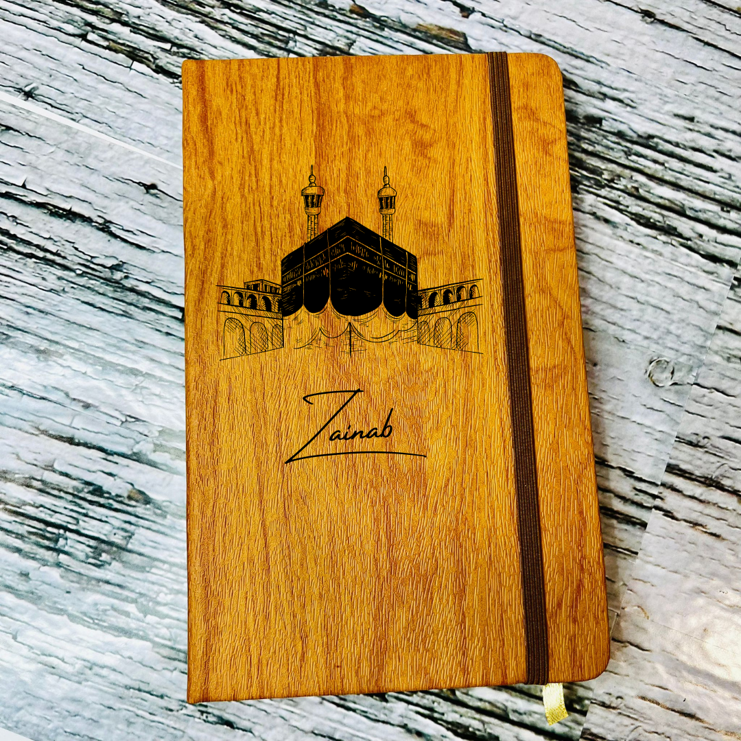Personalized Umrah Hajj Notebook Gift - Kabah Design