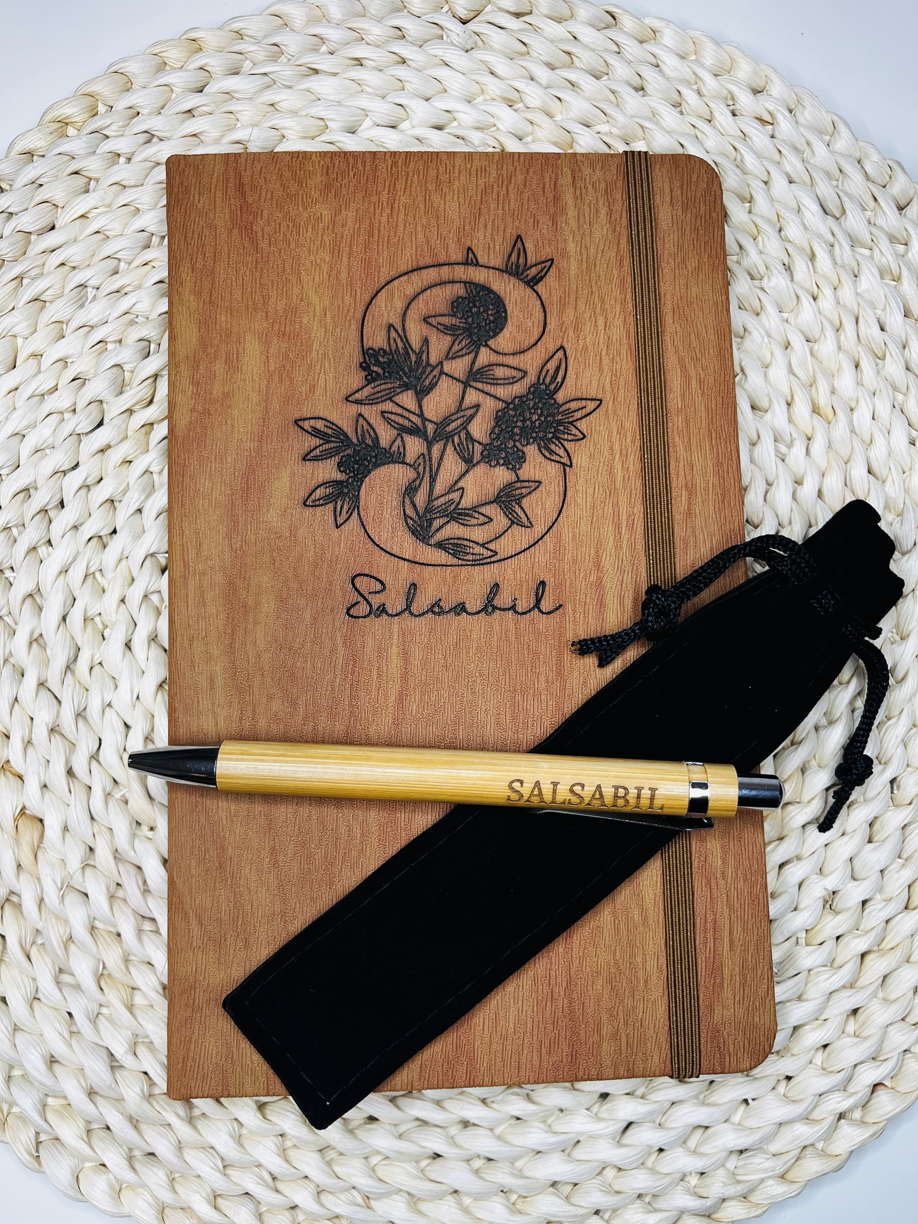 Custom Engraved Name Journal Book Gift, Monogram with Name