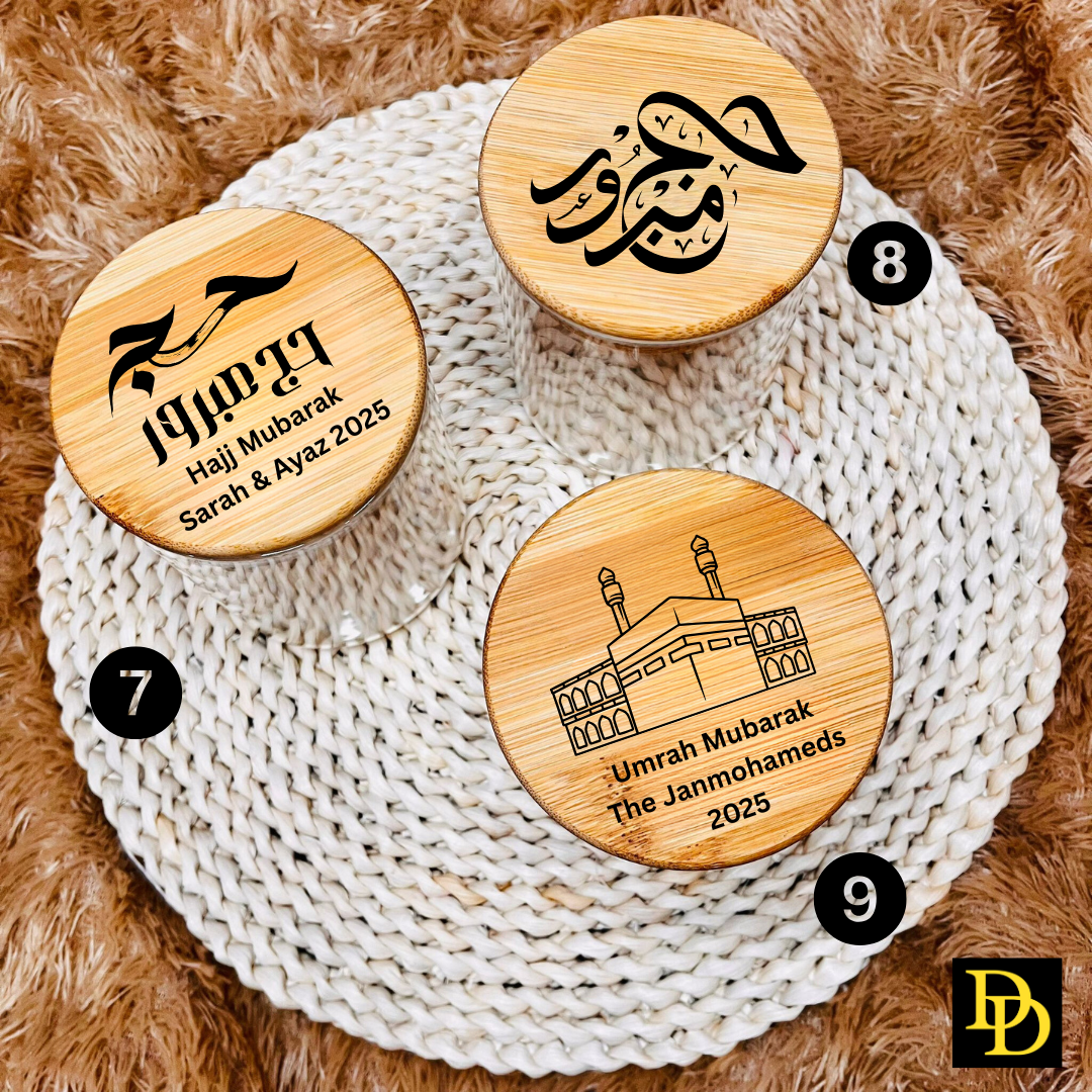 Eid Mubarak Engraved Wooden Jar, Eidi Treat Jar, Eid Gift, Eid Ghadeer Zehra Adha Fitr