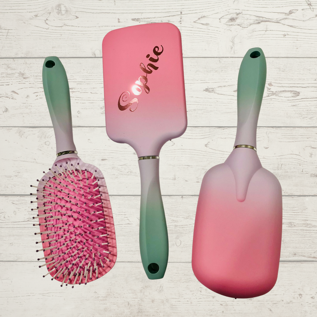 Personalized Pink Hair Brush