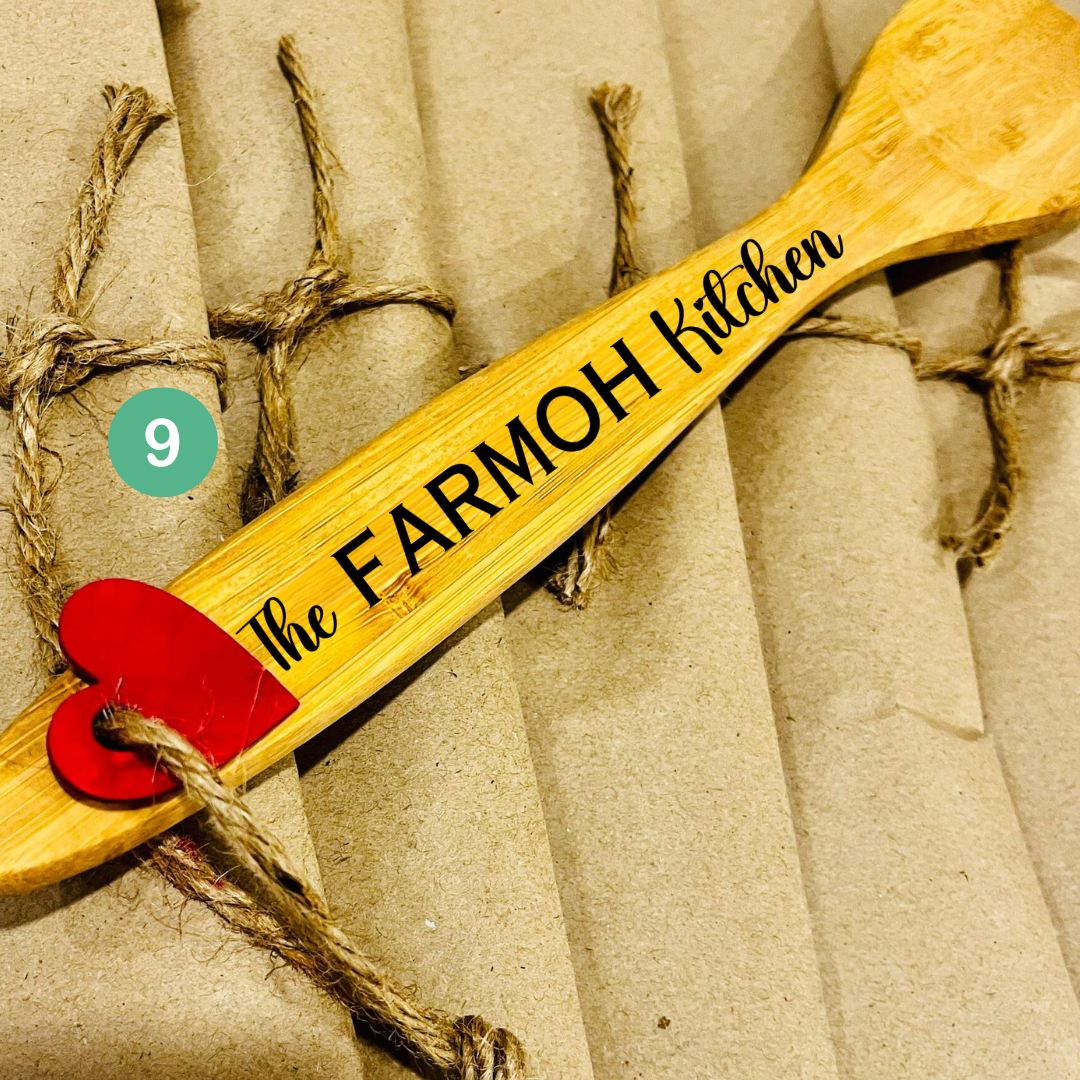 Custom Name Kitchen Engraved Wooden Spoon Decor, Unique Kitchen Decor Housewarming Gift, Chef Gift