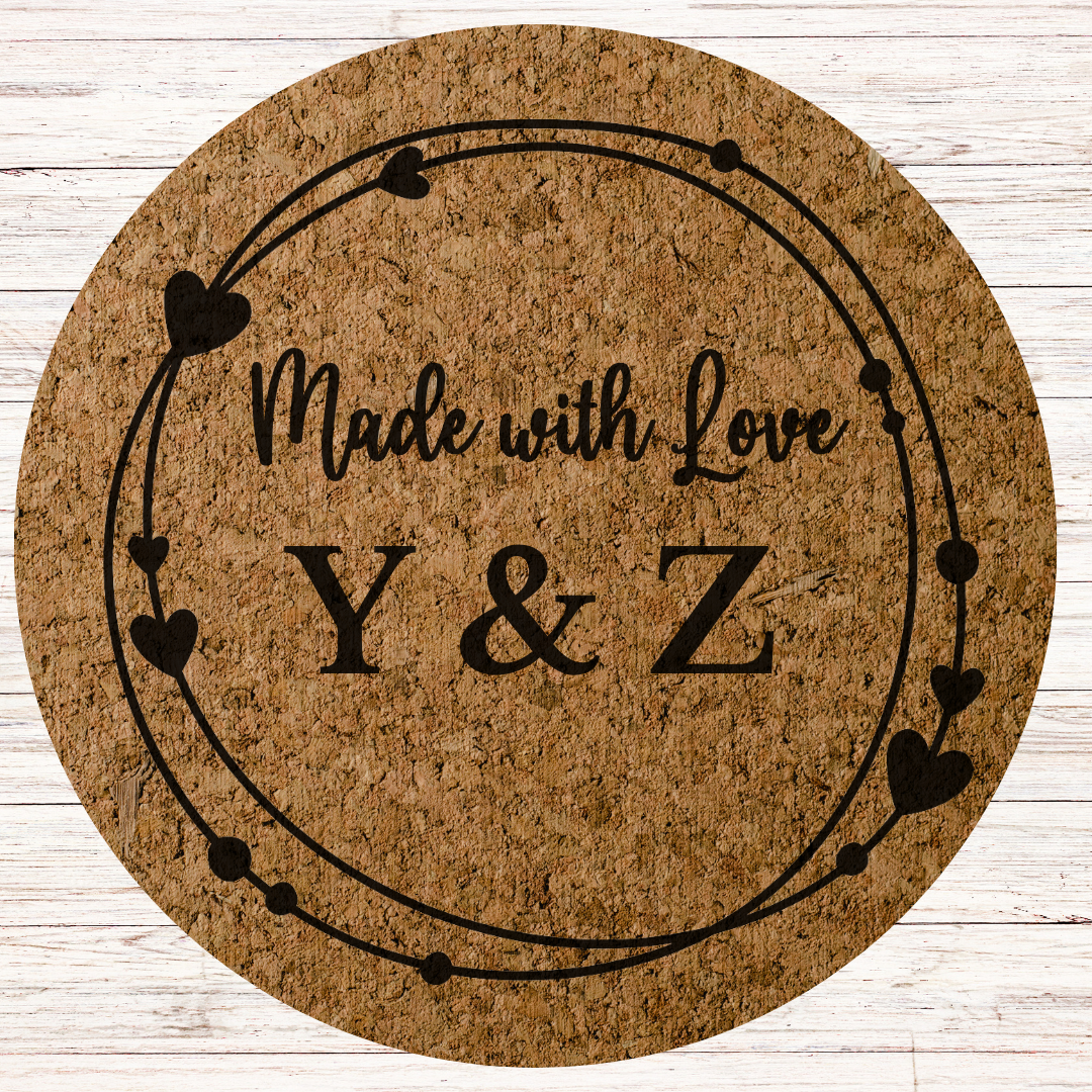 Family Name Engraved Cork Hot Mat Housewarming Kitchen Gift – Heat-Resistant Trivet for Kitchen & Dining