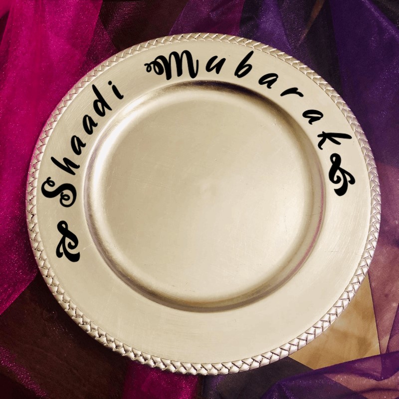 Shaadi Mubarak Decorative Plate