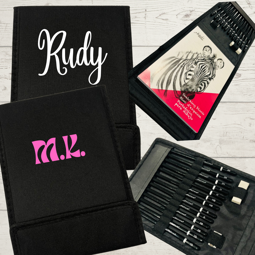 Personalized Sketchbook Kit for Artists, Custom Drawing Doodle Book, Painter Valentine Birthday Gifts, Sketching Pencils tools Travel Kit