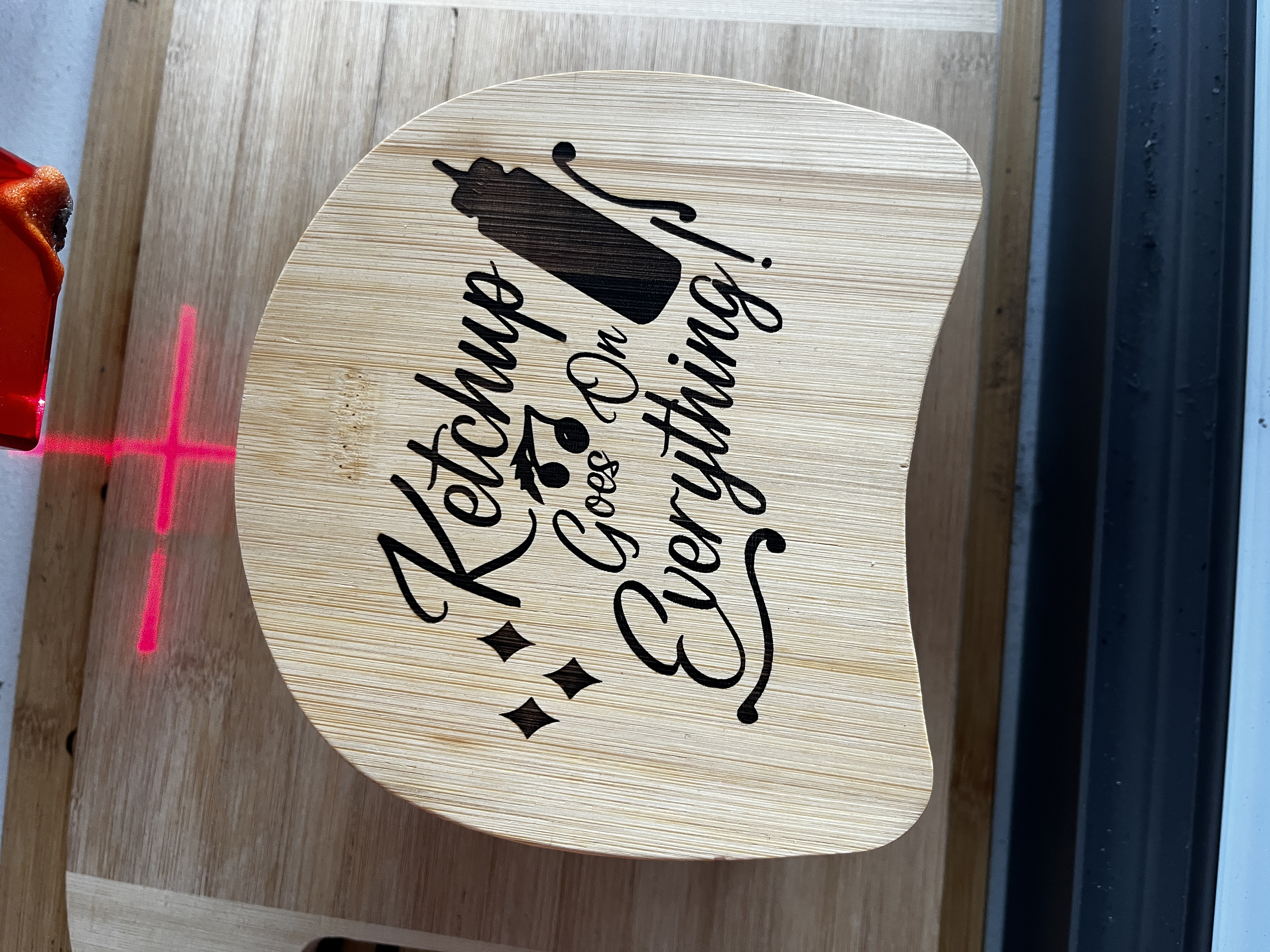 Funny Thanksgiving Napkin Holder – “Ketchup Goes on Everything” Laser-Engraved Wooden Holder for Table Décor