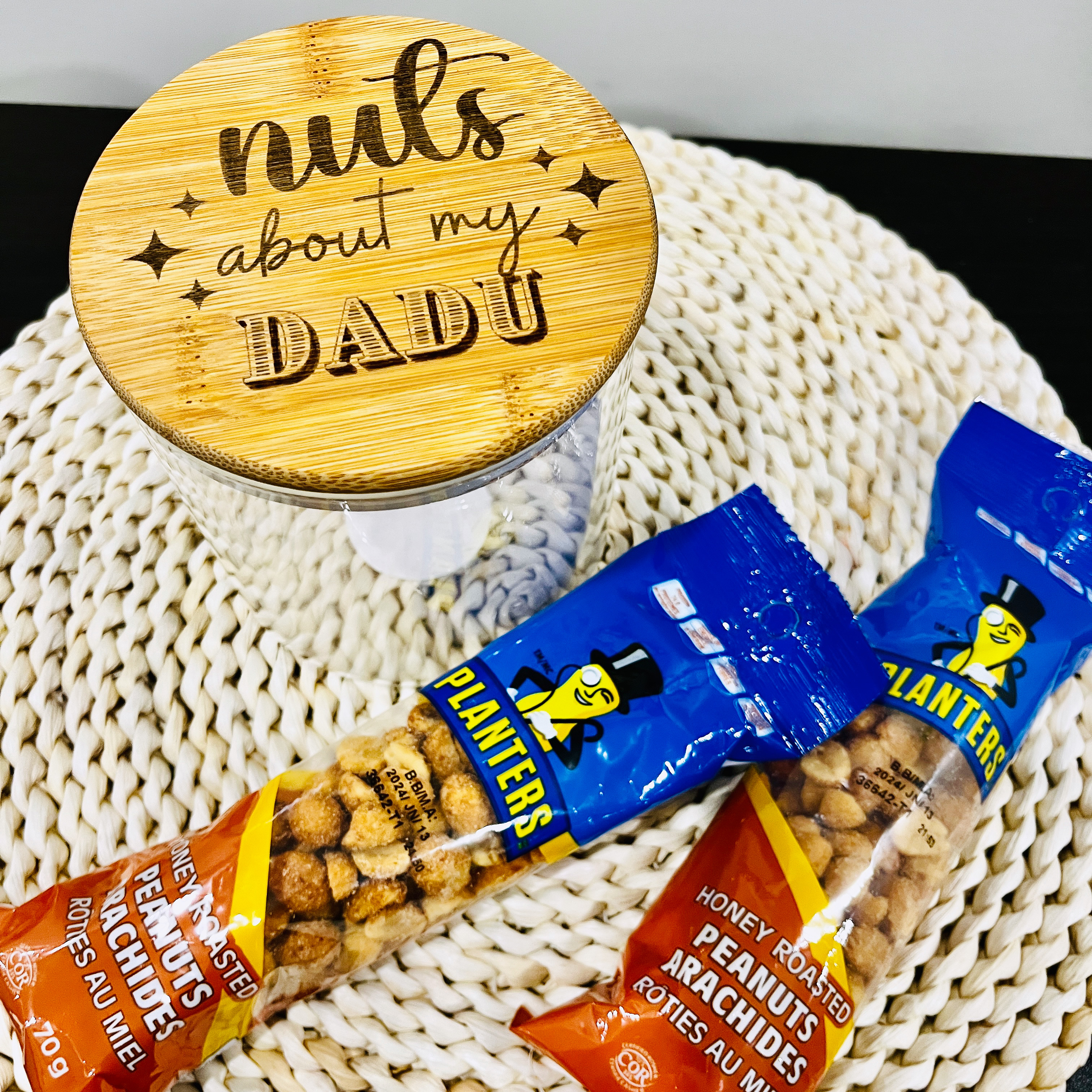 Nuts about my Dad Jar Gift for Him, Fathers Day Gift, Dad's Birthday Gift