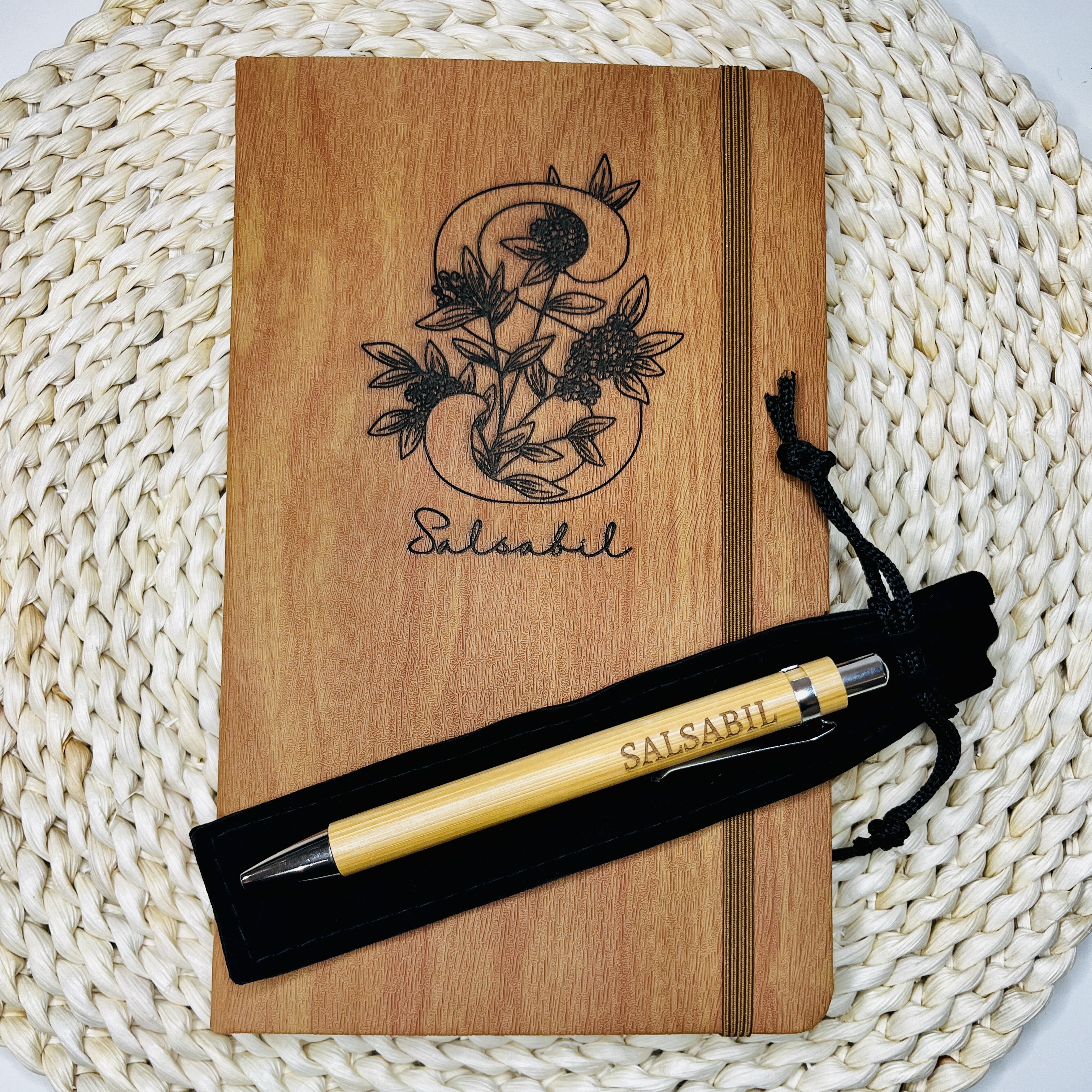 Custom Engraved Name Journal Book Gift, Monogram with Name