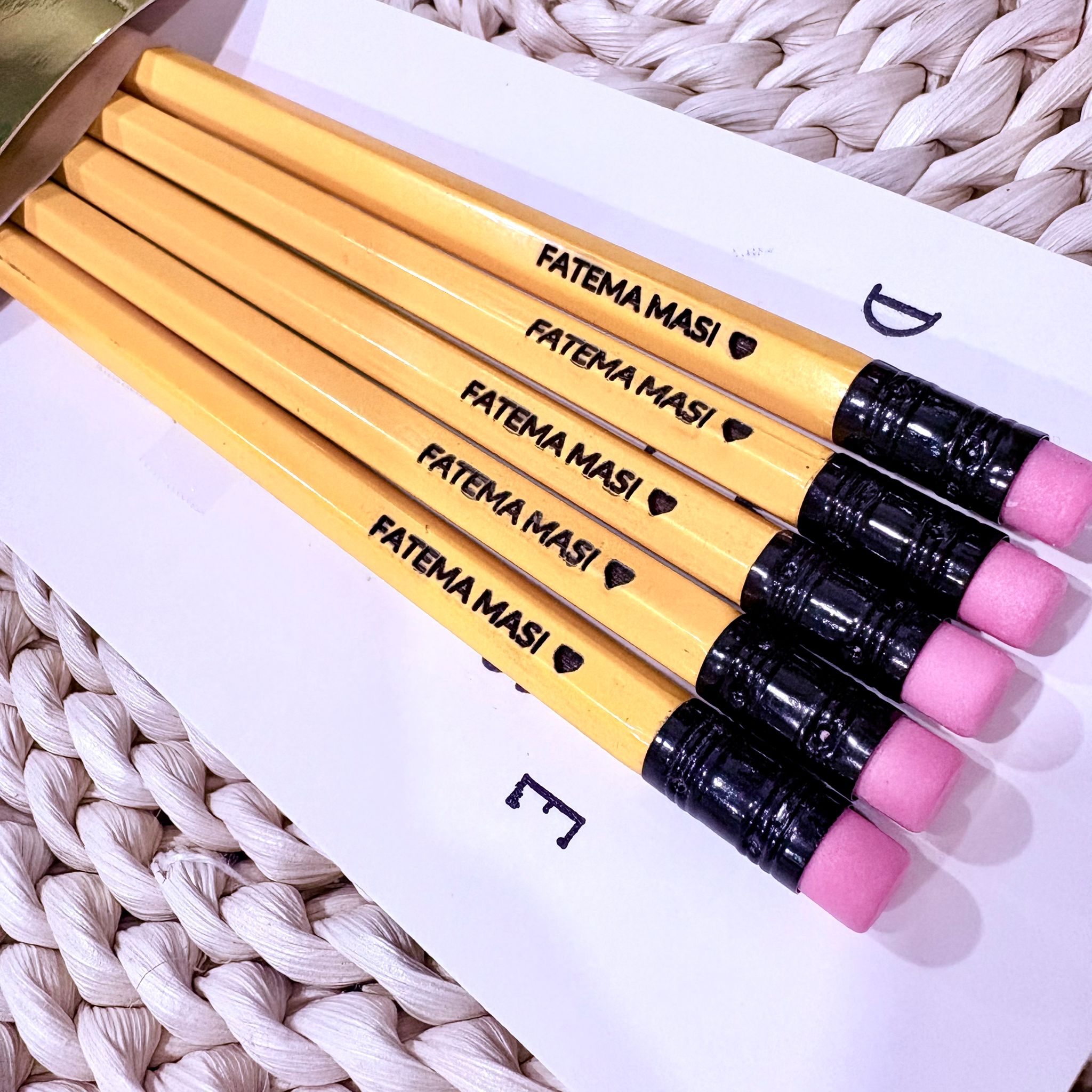 Custom Name Engraved Pencils