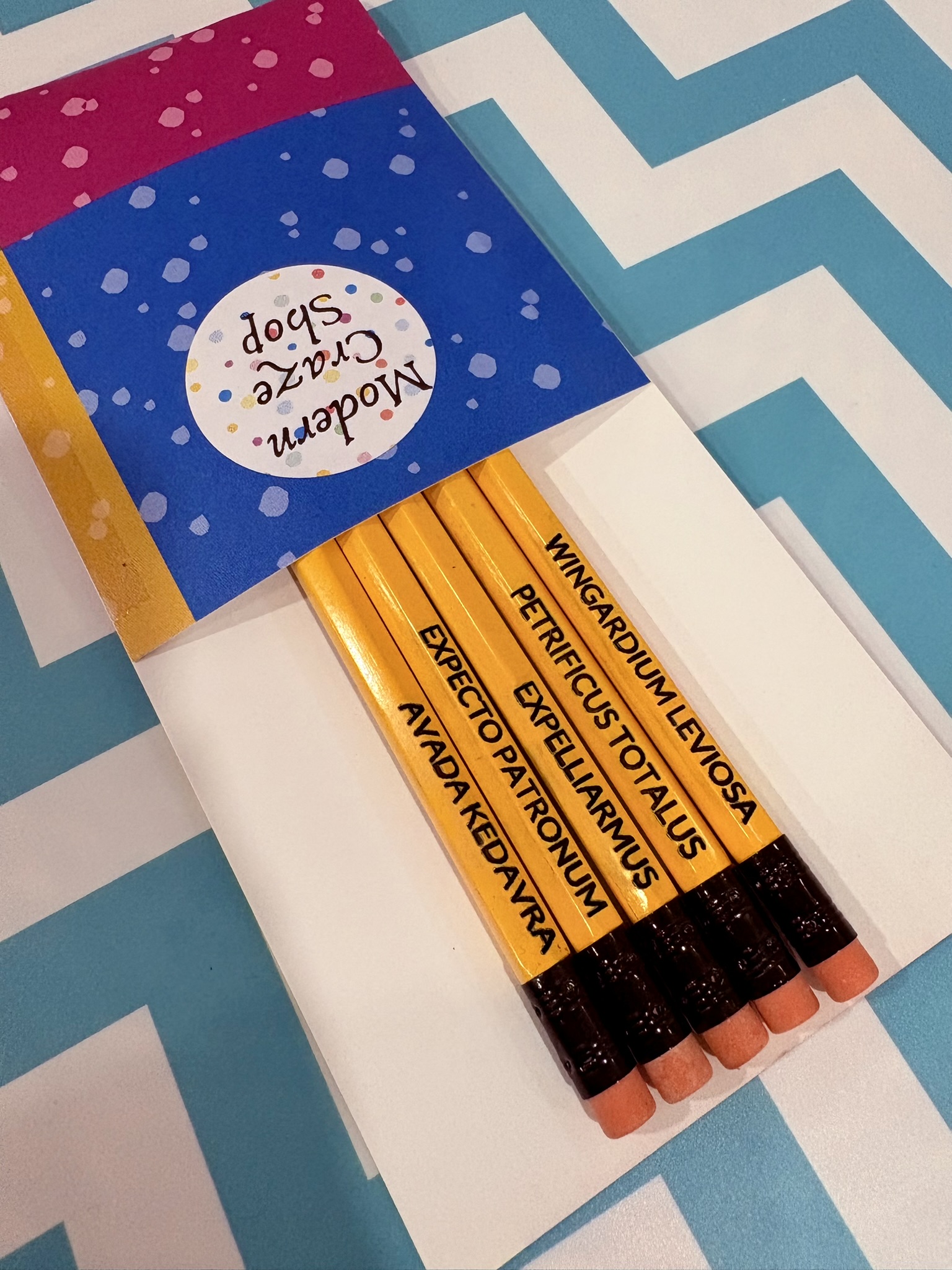 Custom Engraved Magic Spells Pencils