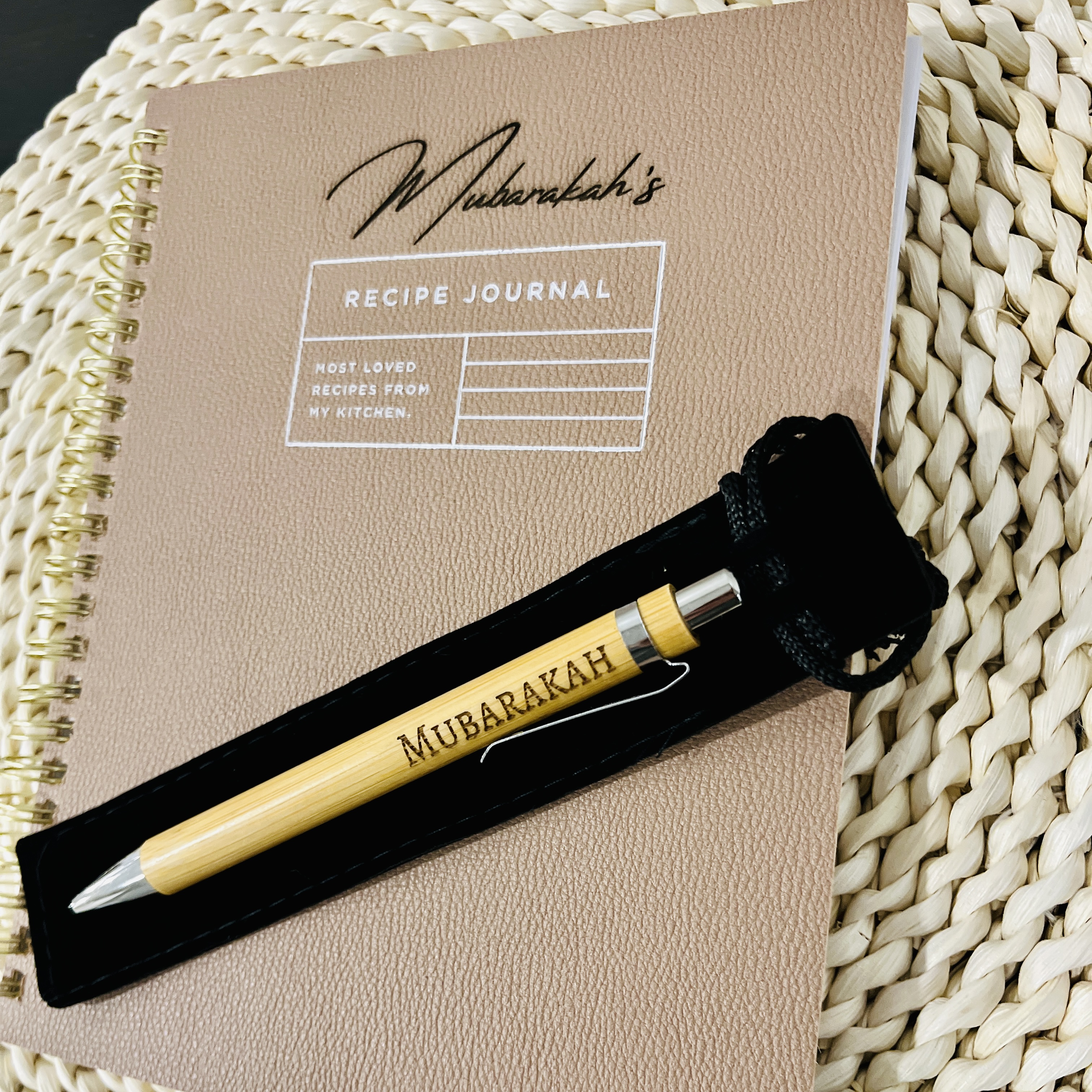 Custom Engraved Name Family Recipe Book 