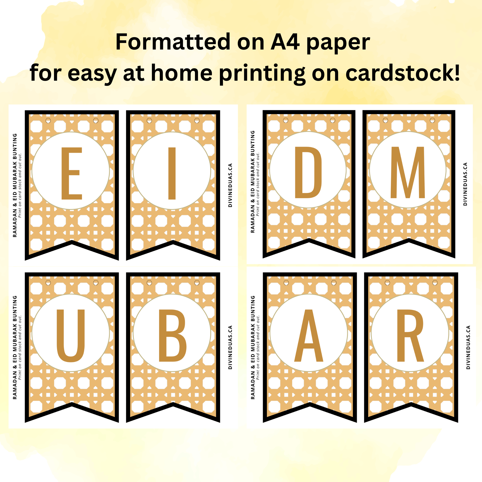 Ramadan Eid Mubarak Bunting Digital Download, Umrah Hajj Decor Printable Party Banner, Welcome Sign Garland activity