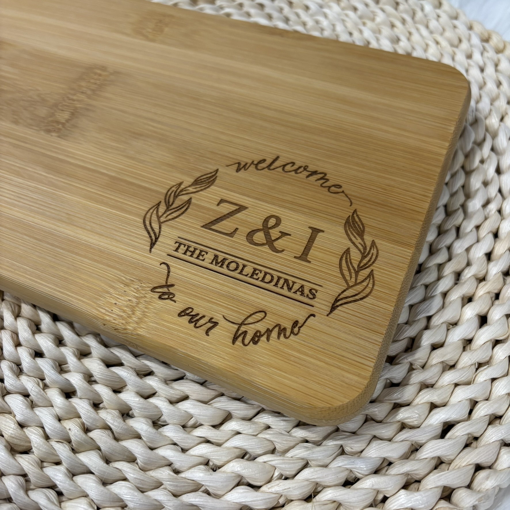 #3 Family Laser Engraved Charcuterie Serving Board Gift