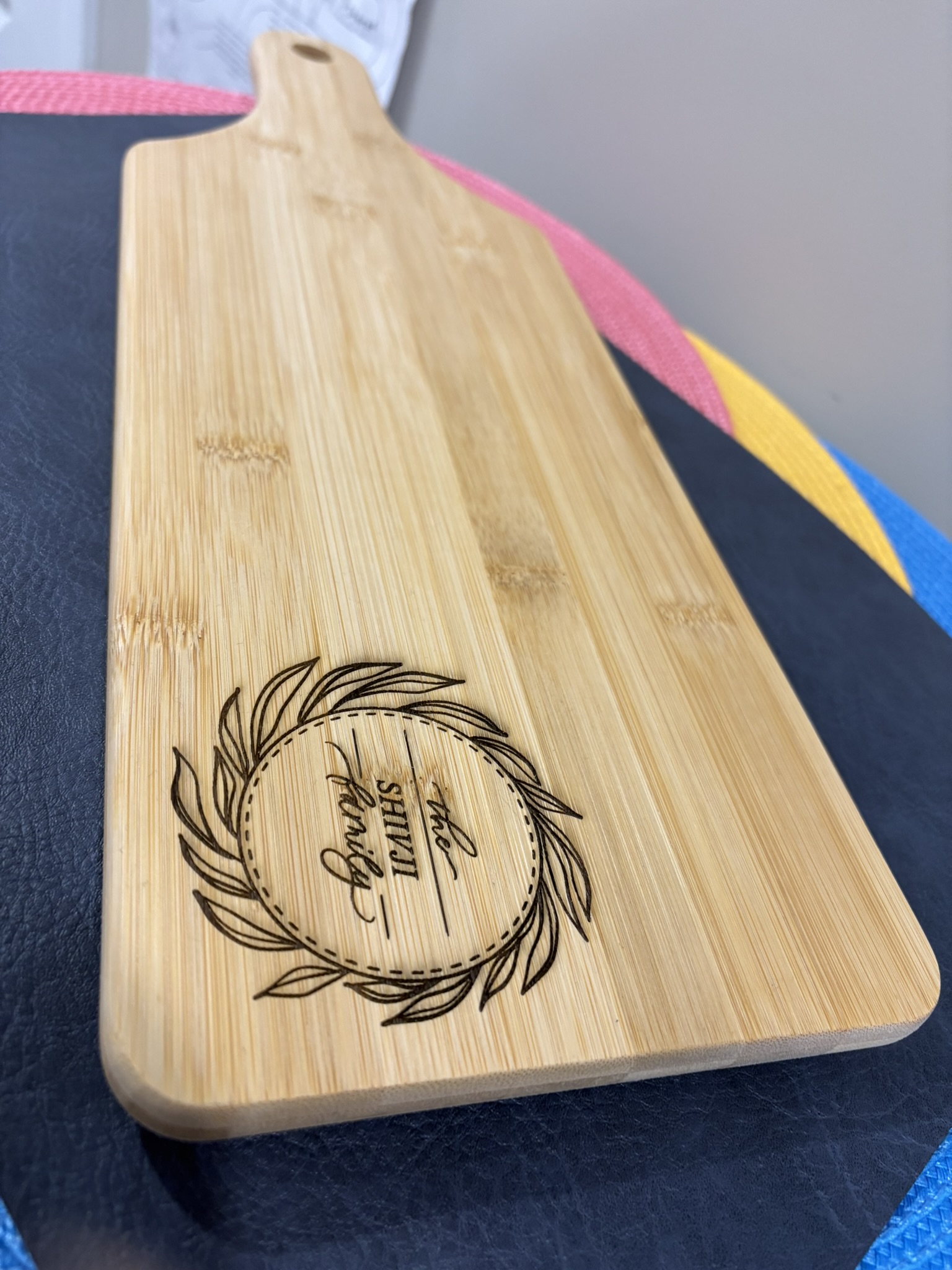 #5 Family Laser Engraved Charcuterie Serving Board Gift