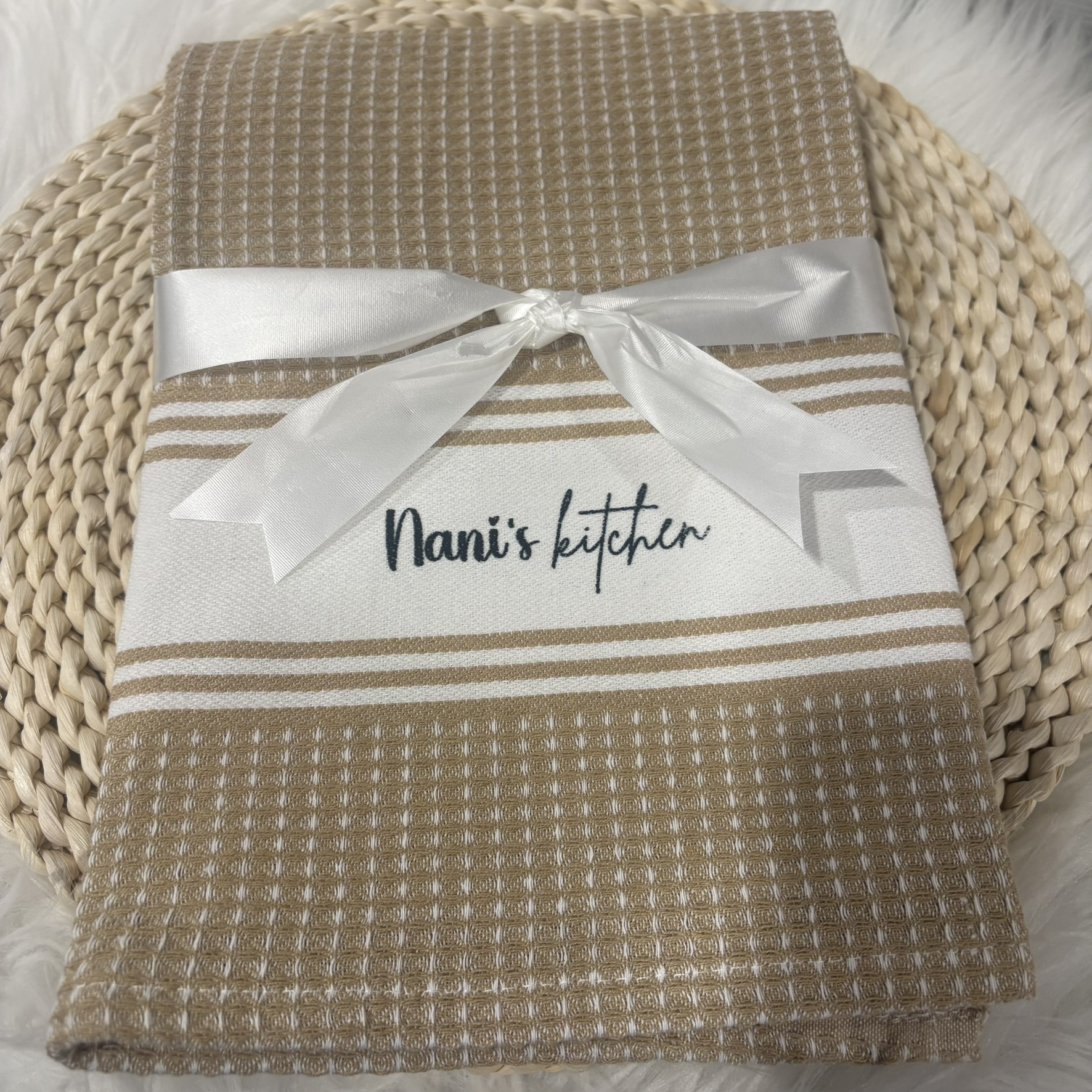 Custom Name Kitchen Towel, Unique Kitchen Decor Housewarming Gift, Chef Gift