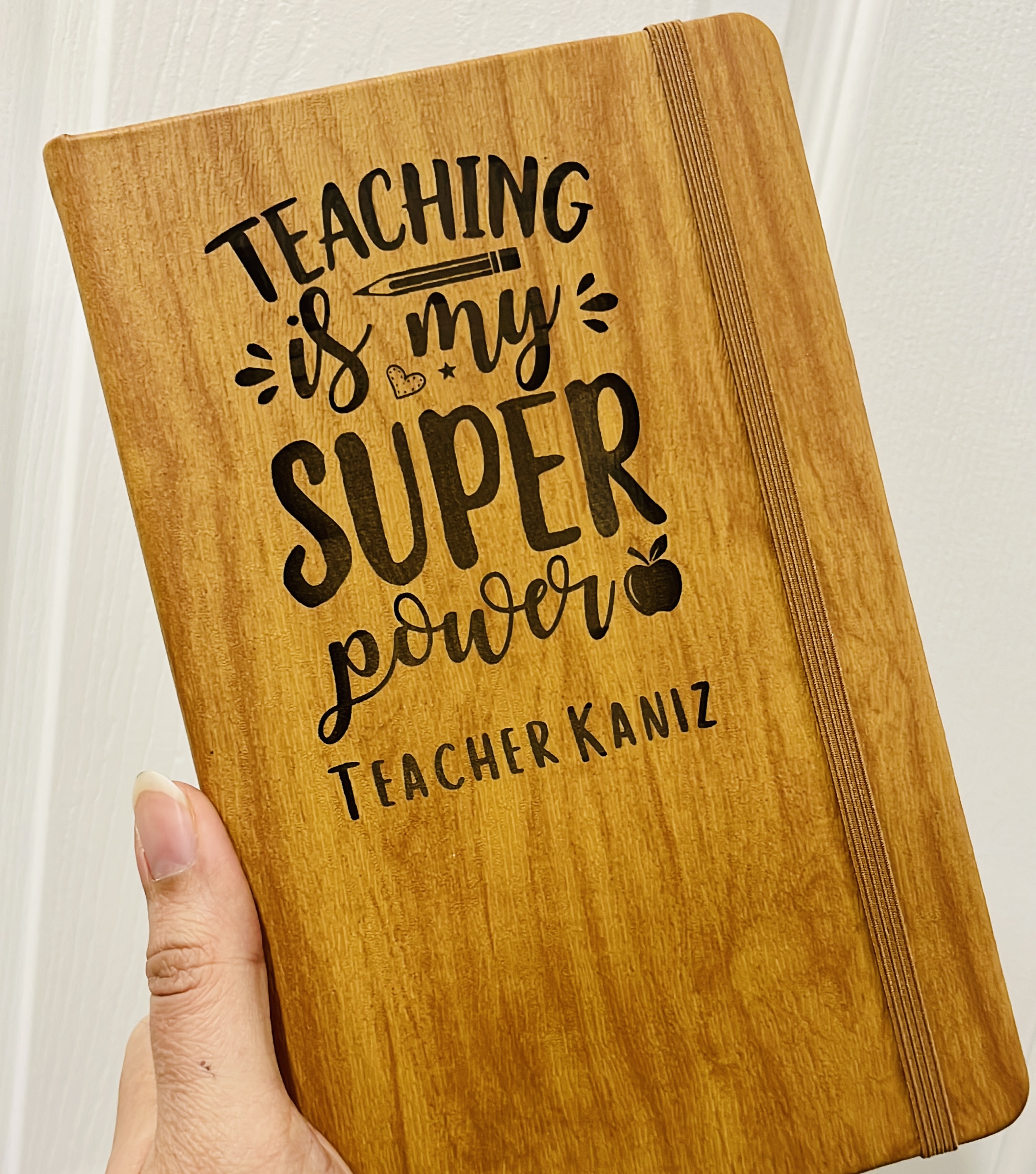 Personalized Elementary Teacher Book Gift -  Teaching is my Super Power