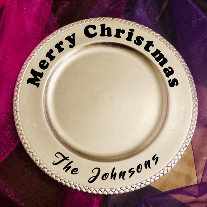 Personalized Christmas Plate