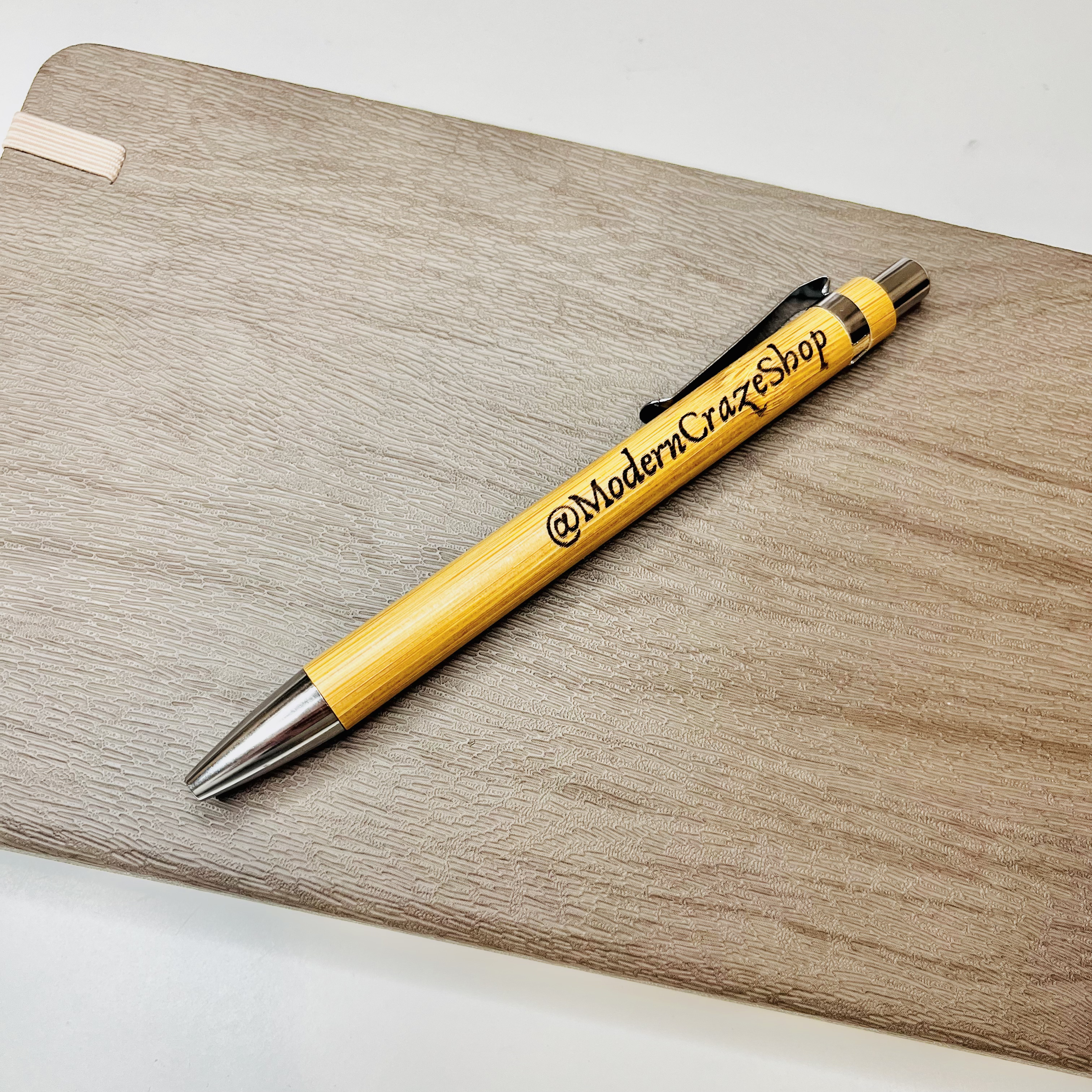 Custom Small Business Engraved Pen Gifts in Velvet Pouch