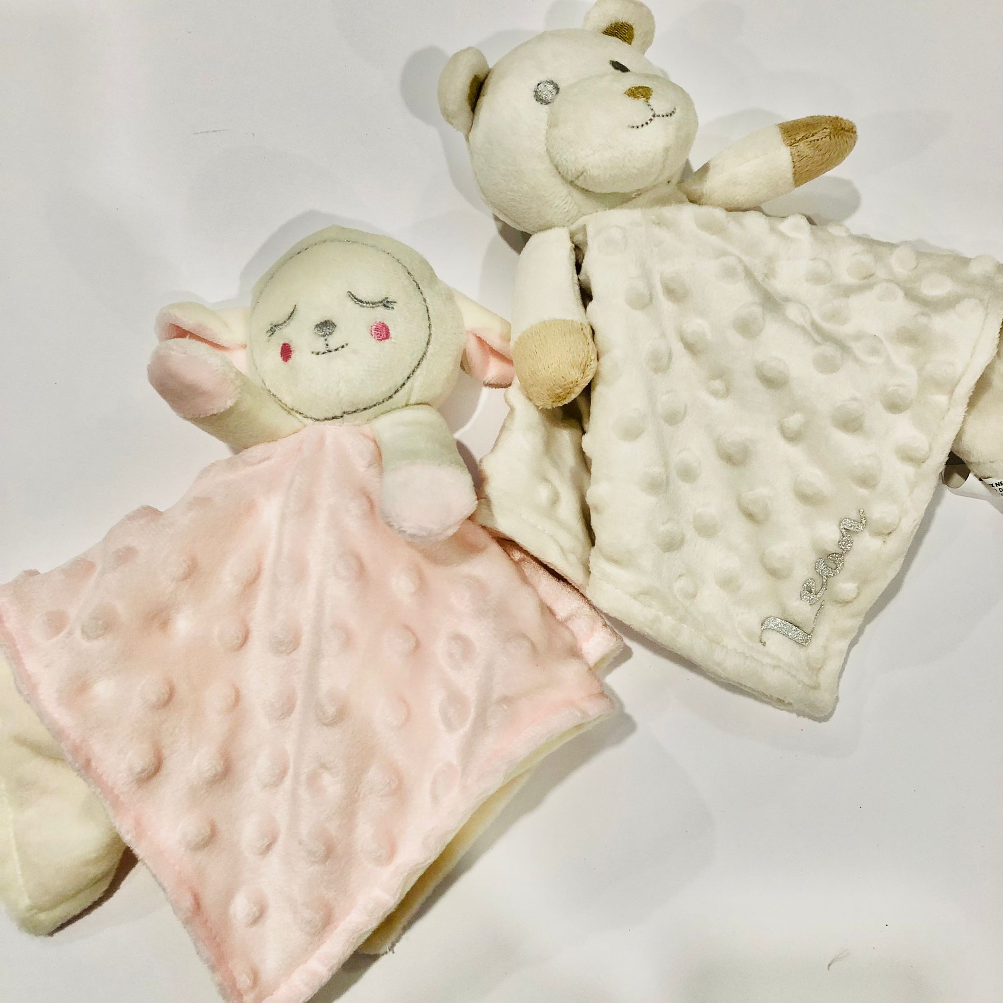 Personalized Pink Minky Baby Comforter | Custom Name Security Blanket for Newborns