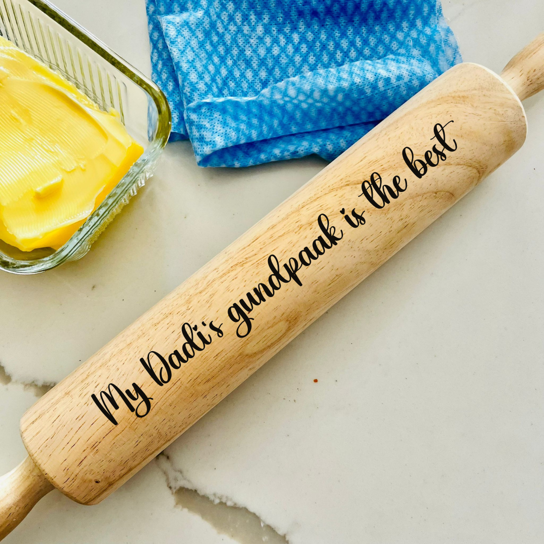 My Dadi's gundpaak is the best Engraved Holiday Rolling Pin, Ramadan and Eid Baker Gift