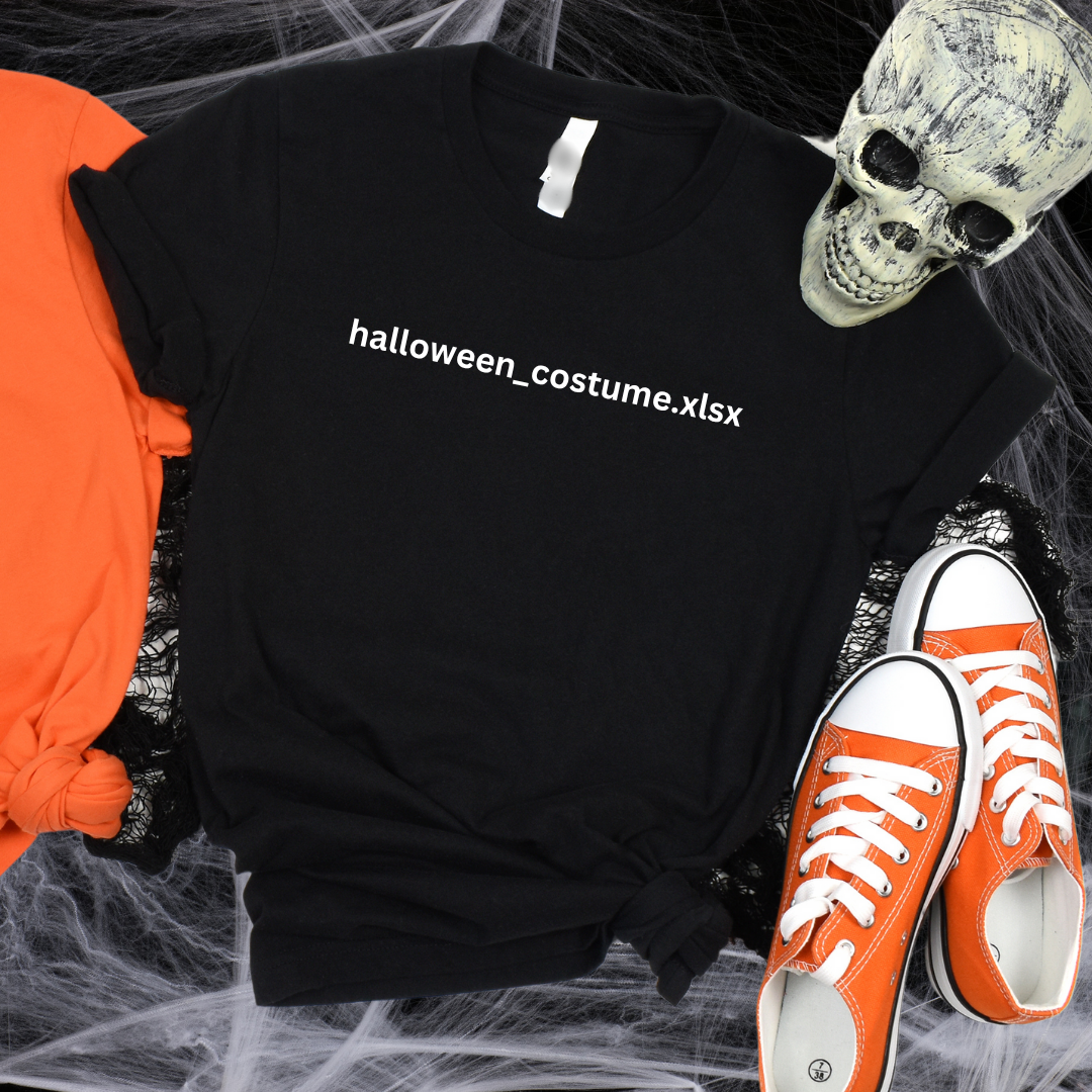 Funny Halloween Tshirt for Data Anaylst, Tech Inspired Excel Costume Shirt