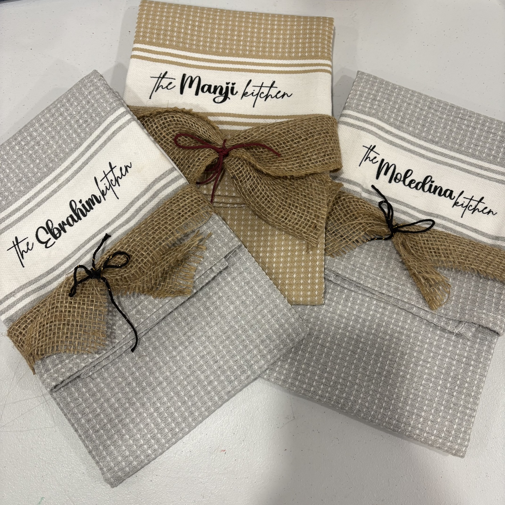 Custom Name Kitchen Towel, Unique Kitchen Decor Housewarming Gift, Chef Gift