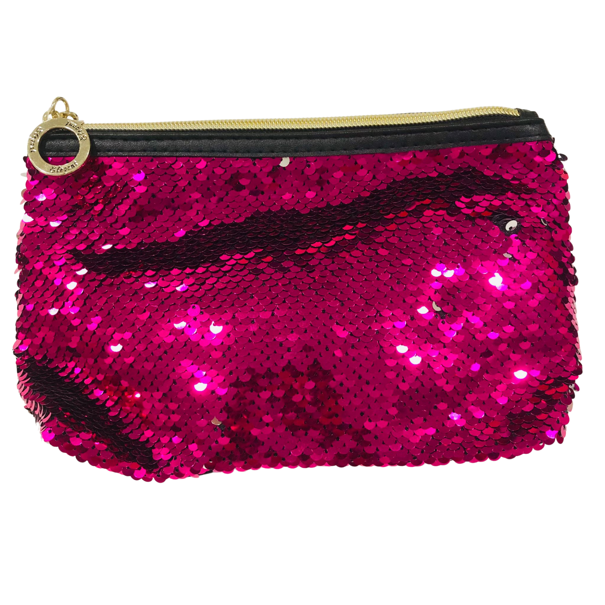 Personalised Cosmetic zipper bag Personalized Makeup Bag, Bridesmaid Custom Purple Sequin Pouch for Friend, Birthday Valentines Gift for her