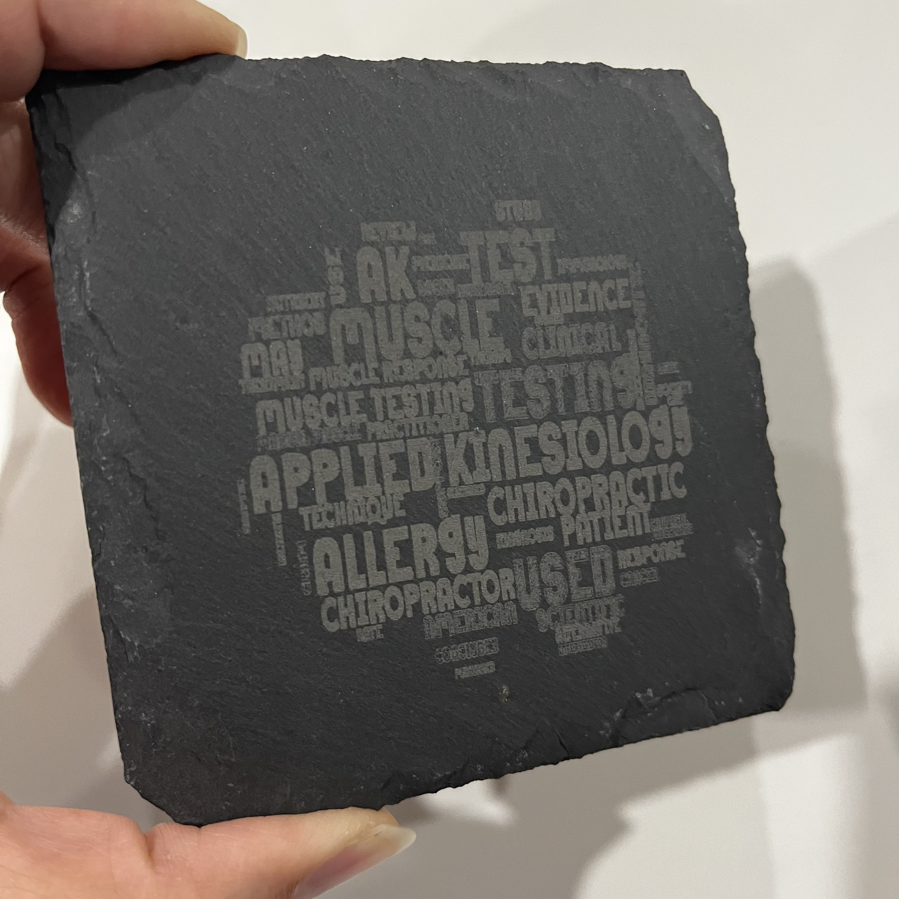 Engraved Rock Slate Coasters for that Kinesiology Friend