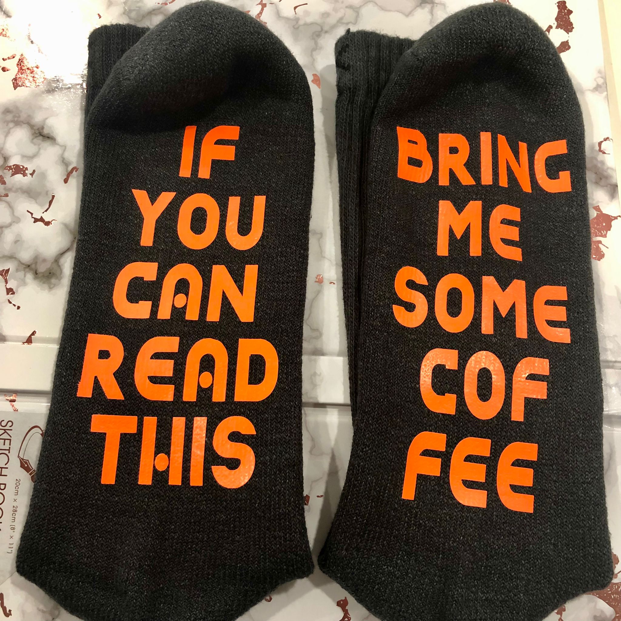 Custom Funny Socks - If You Can Read This Bring Me Some Coffee