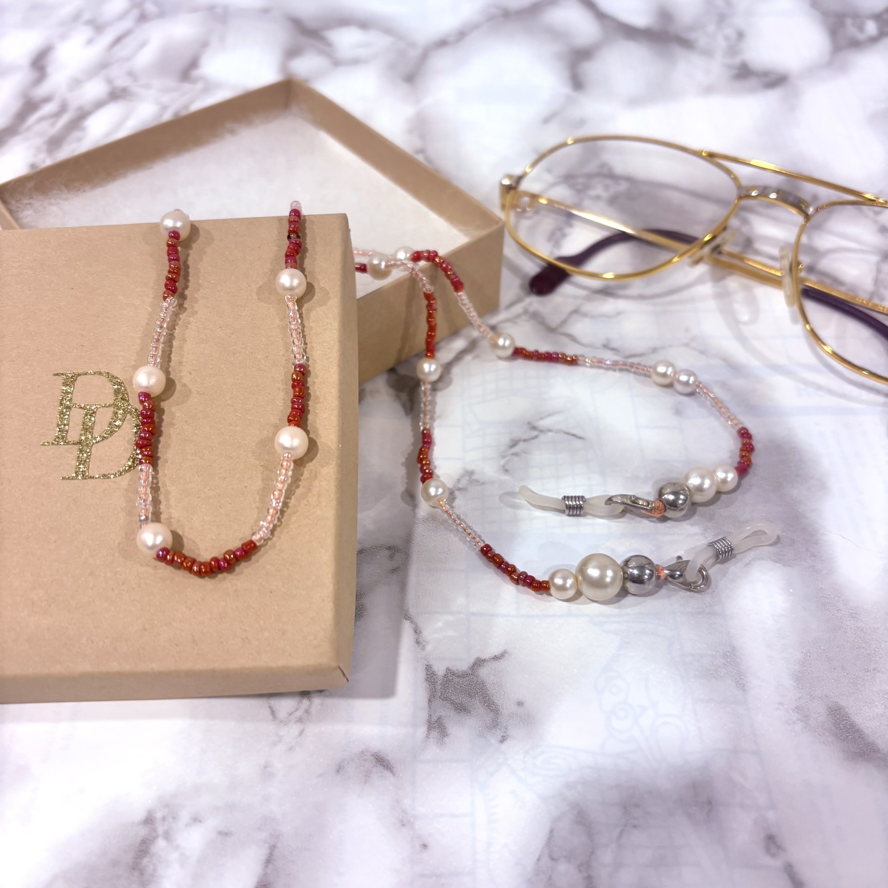 Elegant Beaded Eyeglass Chain for Women – Stylish Glasses Holder Necklace & Sunglass Strap