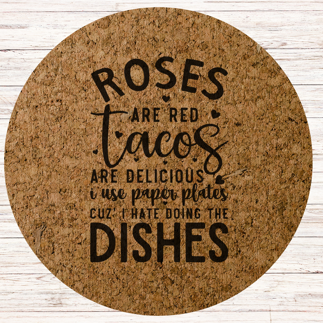 Funny Engraved Cork Hot Mat Kitchen Gift – Heat-Resistant Trivet for Kitchen & Dining