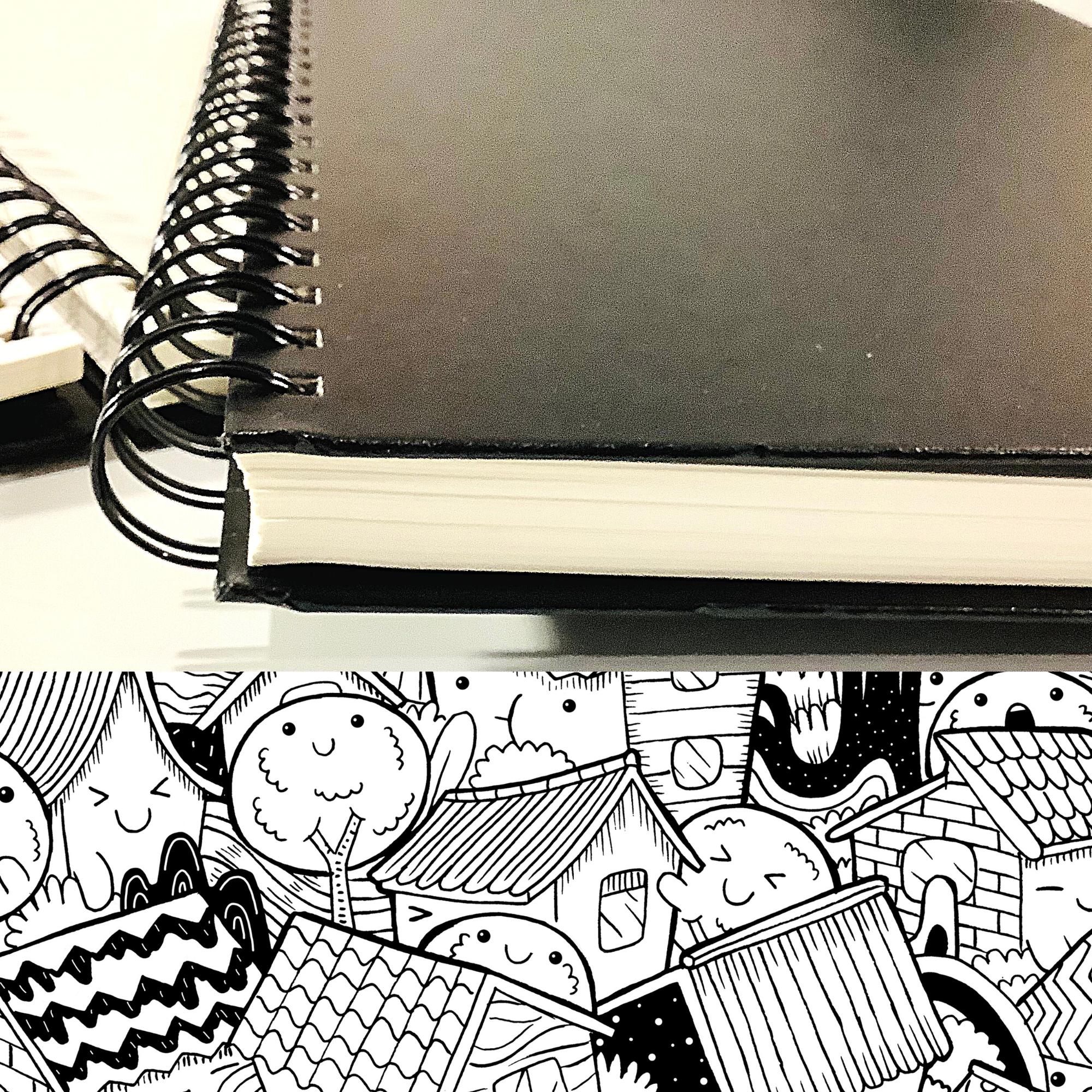 Personalized Black Sketchbook for artist, Custom Kids drawing book, Journal book for her, Spiral bound Hardcover Christmas Art Book Gift