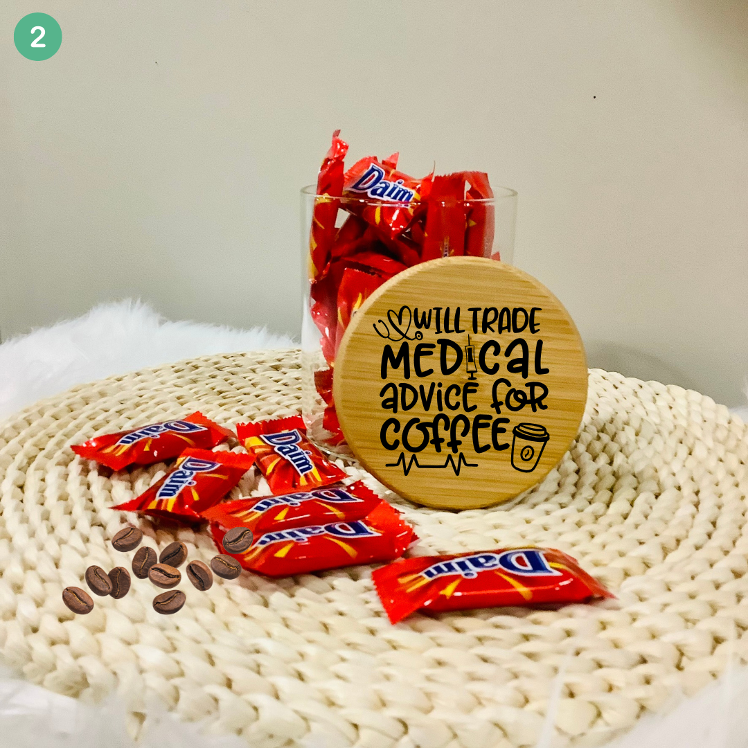 Funny Coffee Jar Gift for Coffee Lovers, Coffee Gift for Coworker Mom Dad Friend