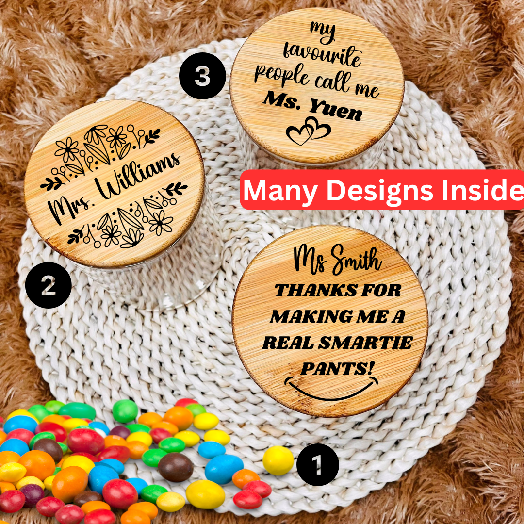 Personalized Teacher Appreciation Gifts, Teacher Treat Jar Gift, Christmas Gifts for Teachers