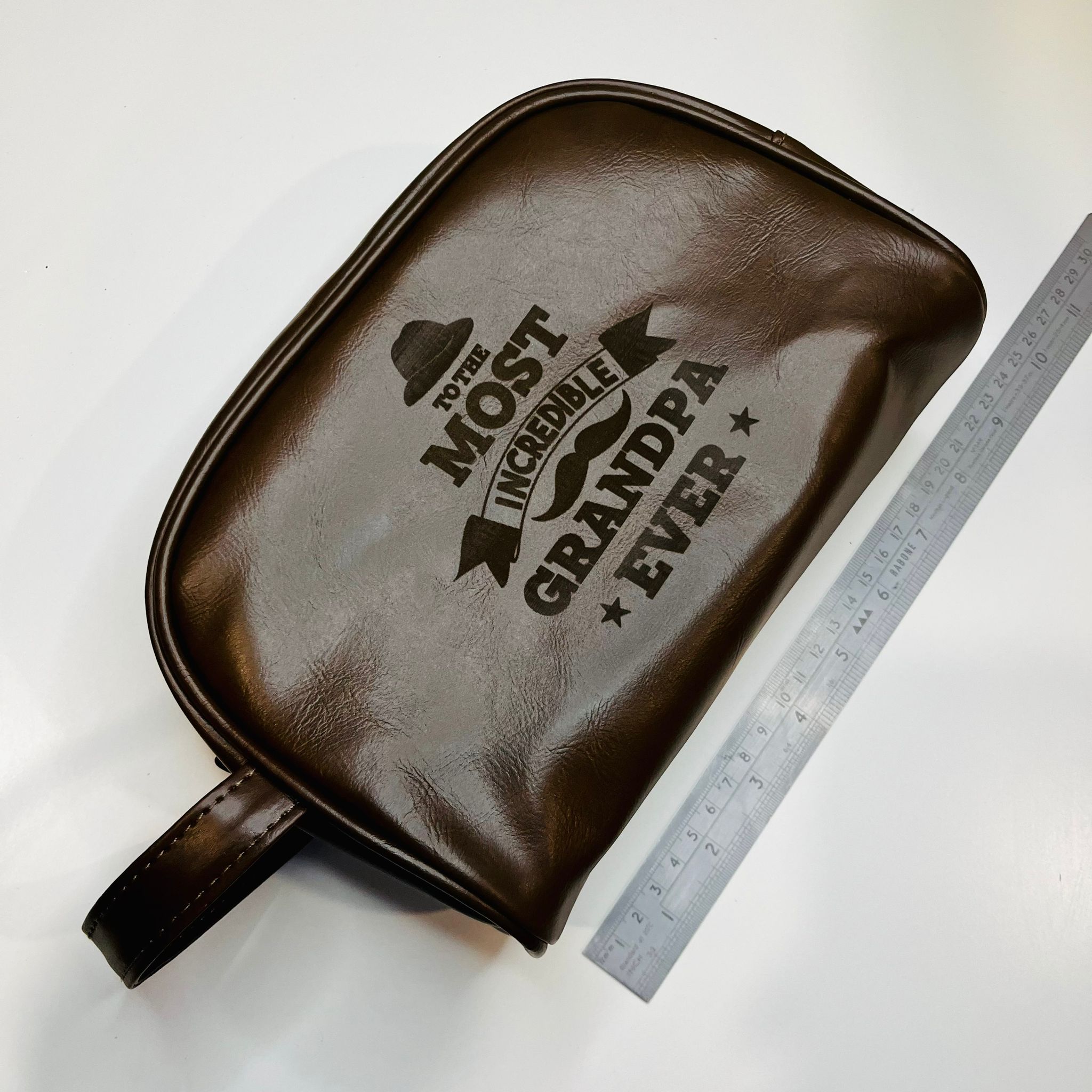 Personalized Man Pouch, Grandpa Gift, Most Incredible Papa Ever