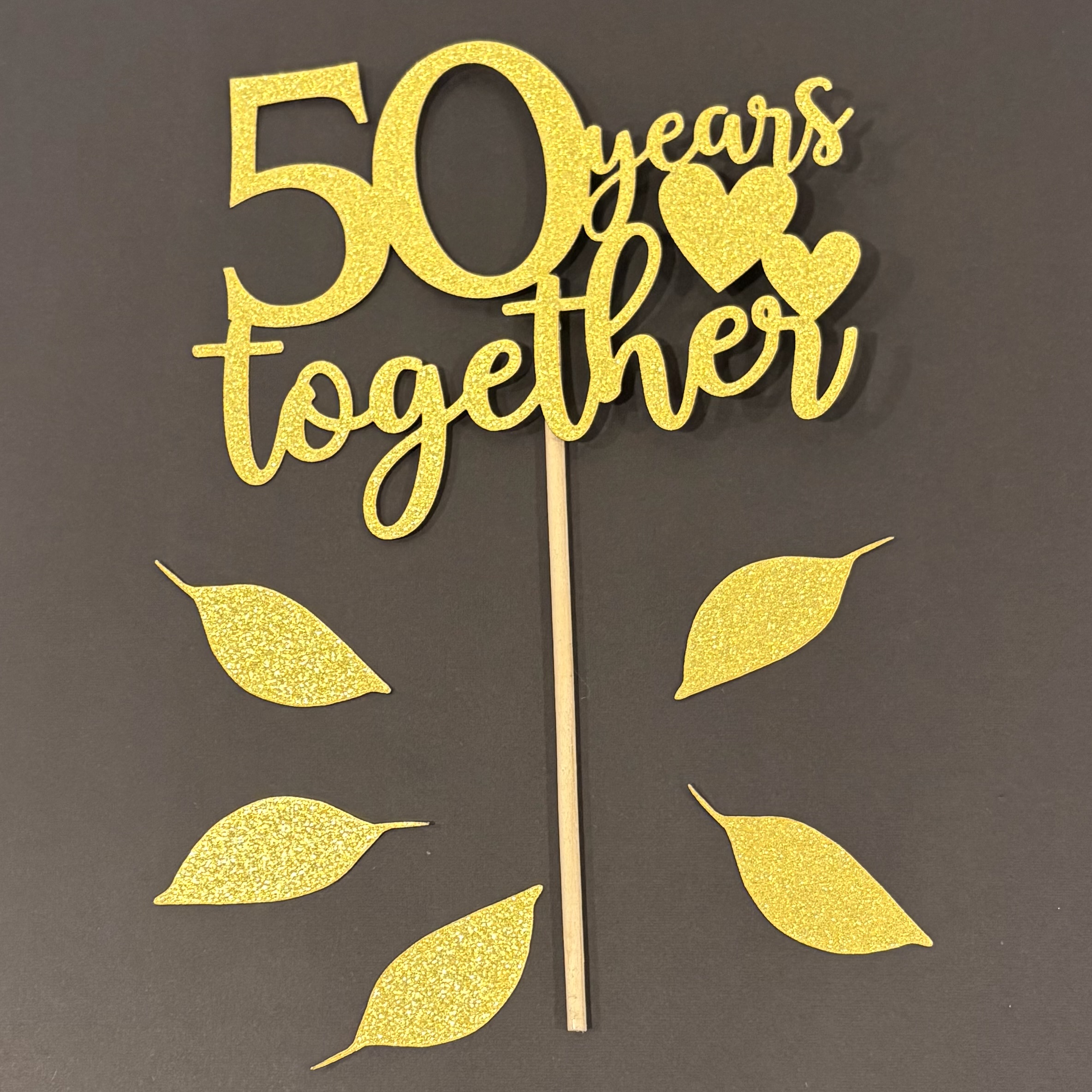 50 Years Together Cake Topper