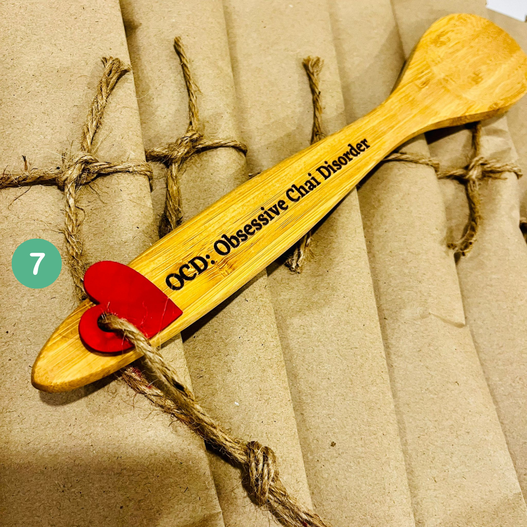 Funny OCD Engraved Wooden Spoons, Obsessive Chai Disorder, Unique Kitchen Decor for friend