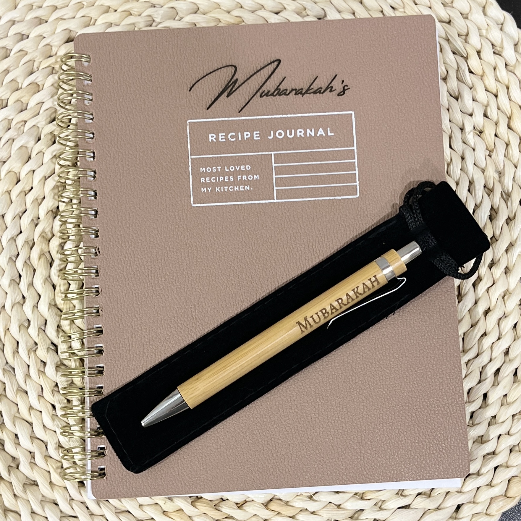 Custom Engraved Name Family Recipe Book