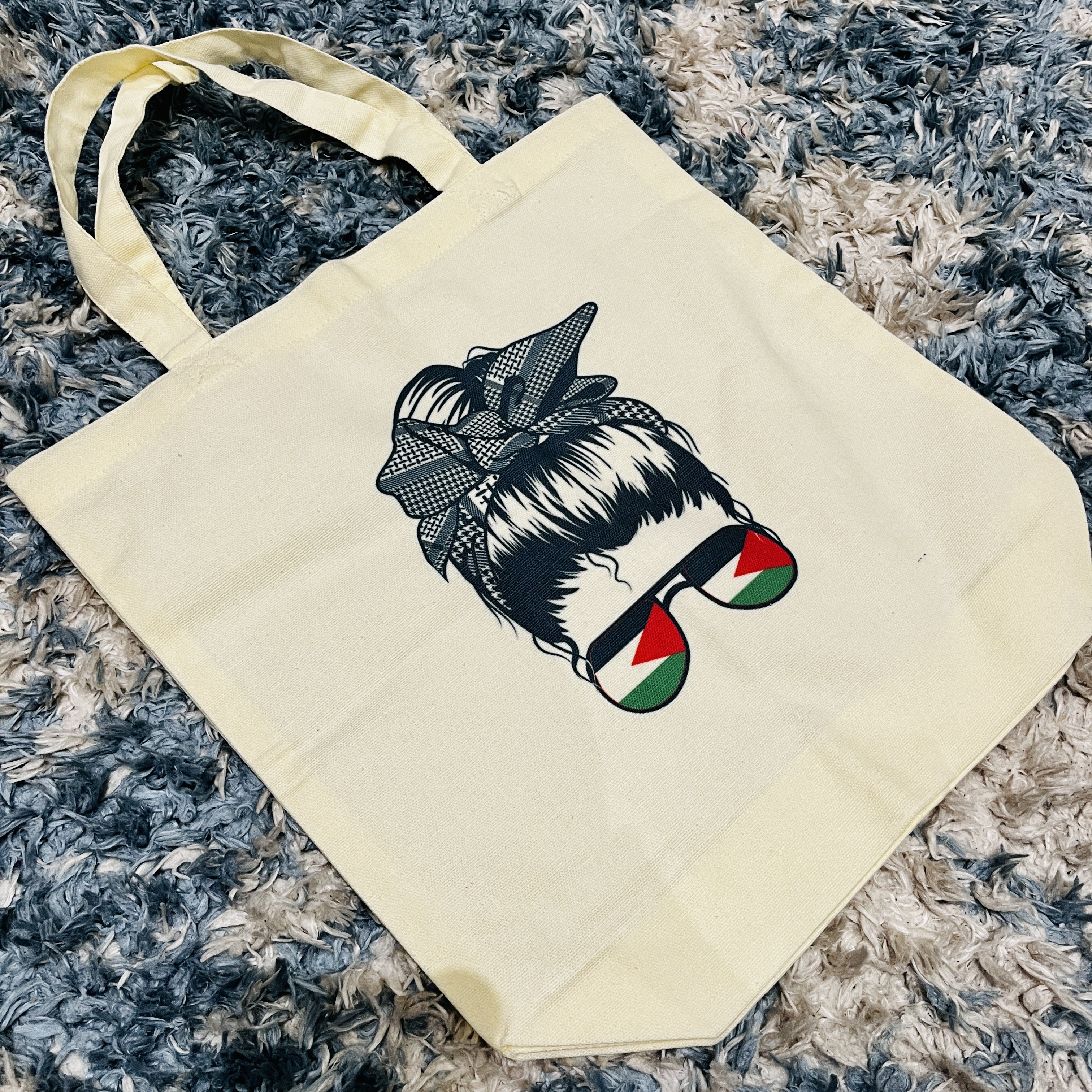 Palestine Cotton Canvas Tote Bag – Eco-Friendly Reusable Shopping & Book Bag