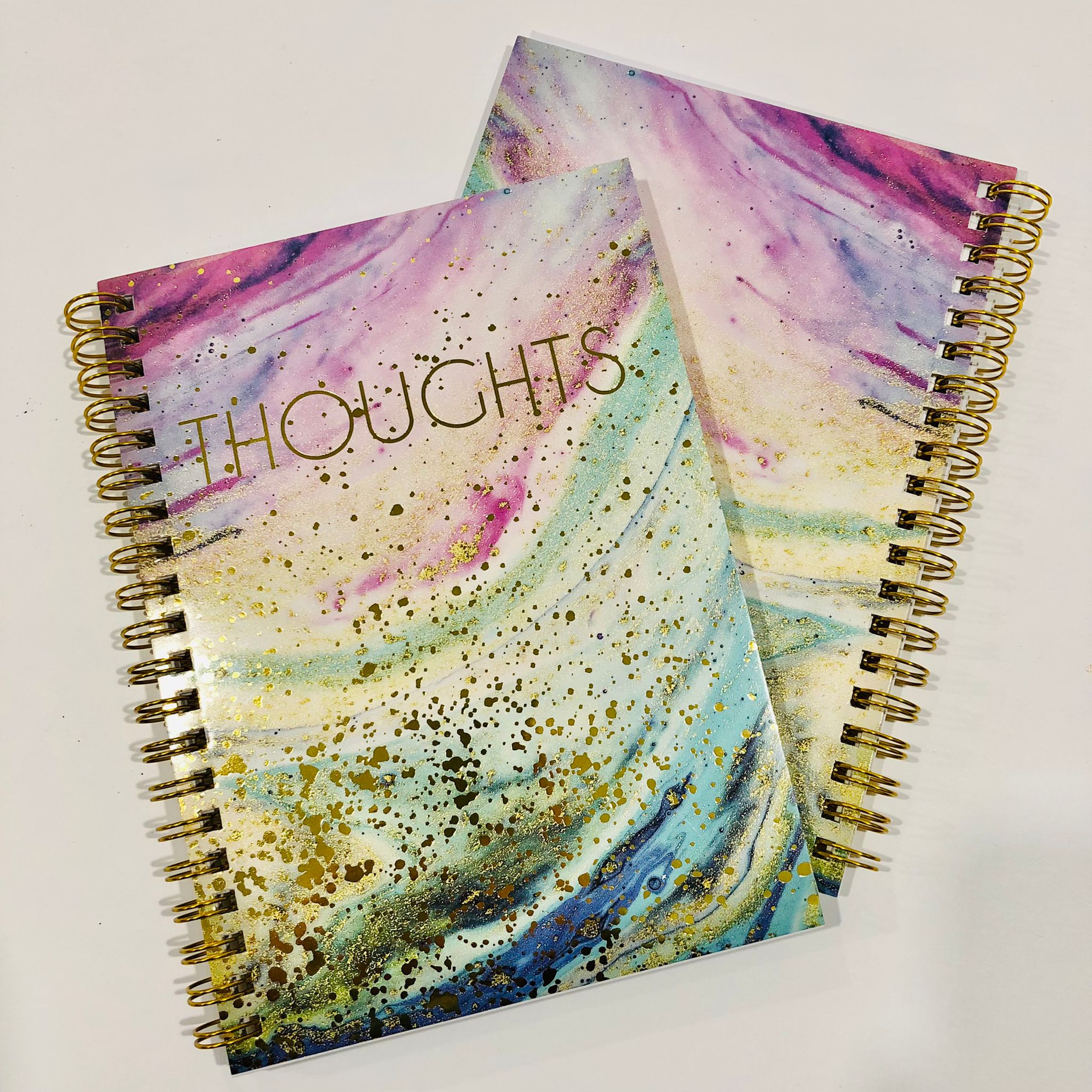 Personalized Gold Embossed Password Note book, Custom Name Vinyl Decal Thoughts Book, Personalised Journal Tracker Book for her