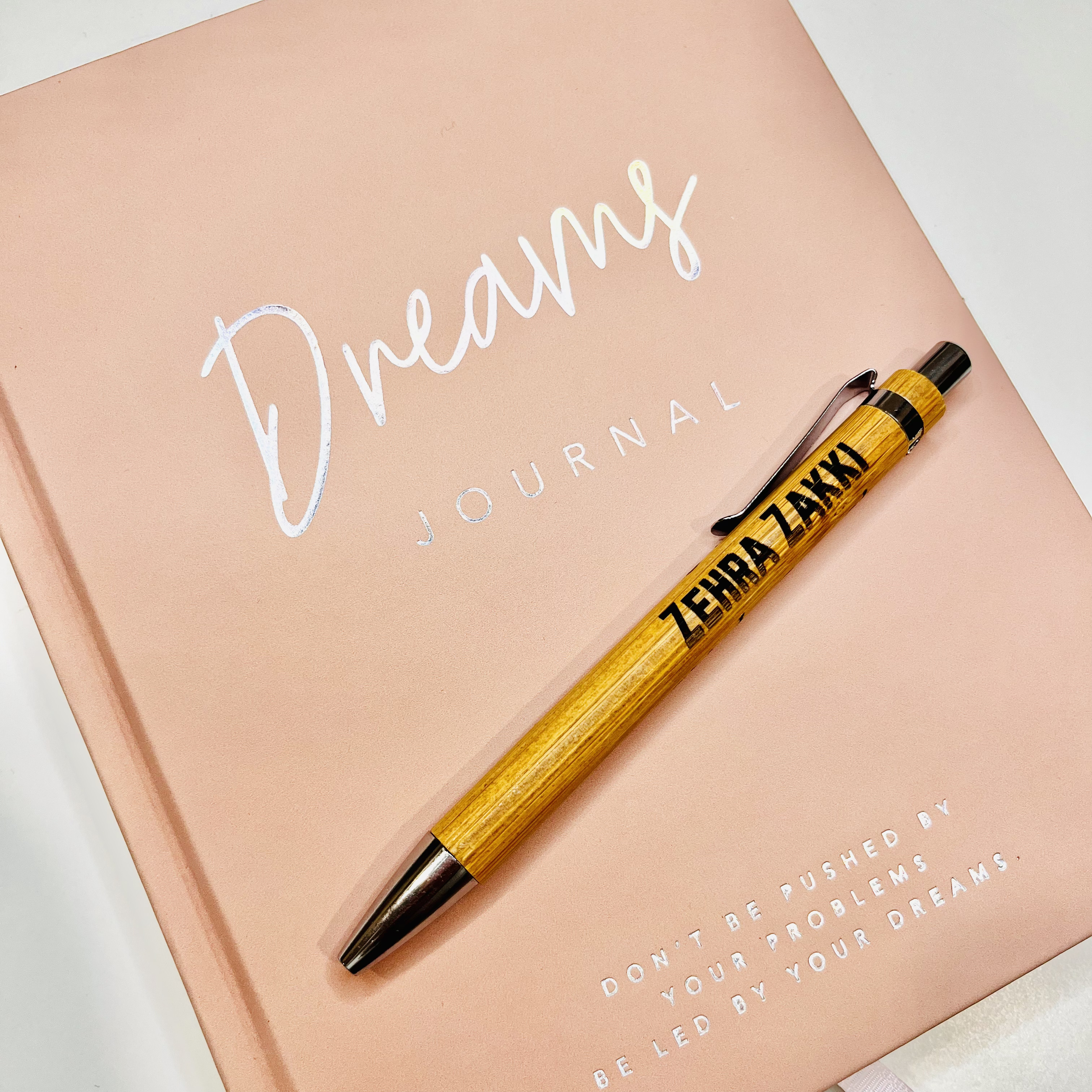 Custom Small Business Engraved Pen Gifts in Velvet Pouch