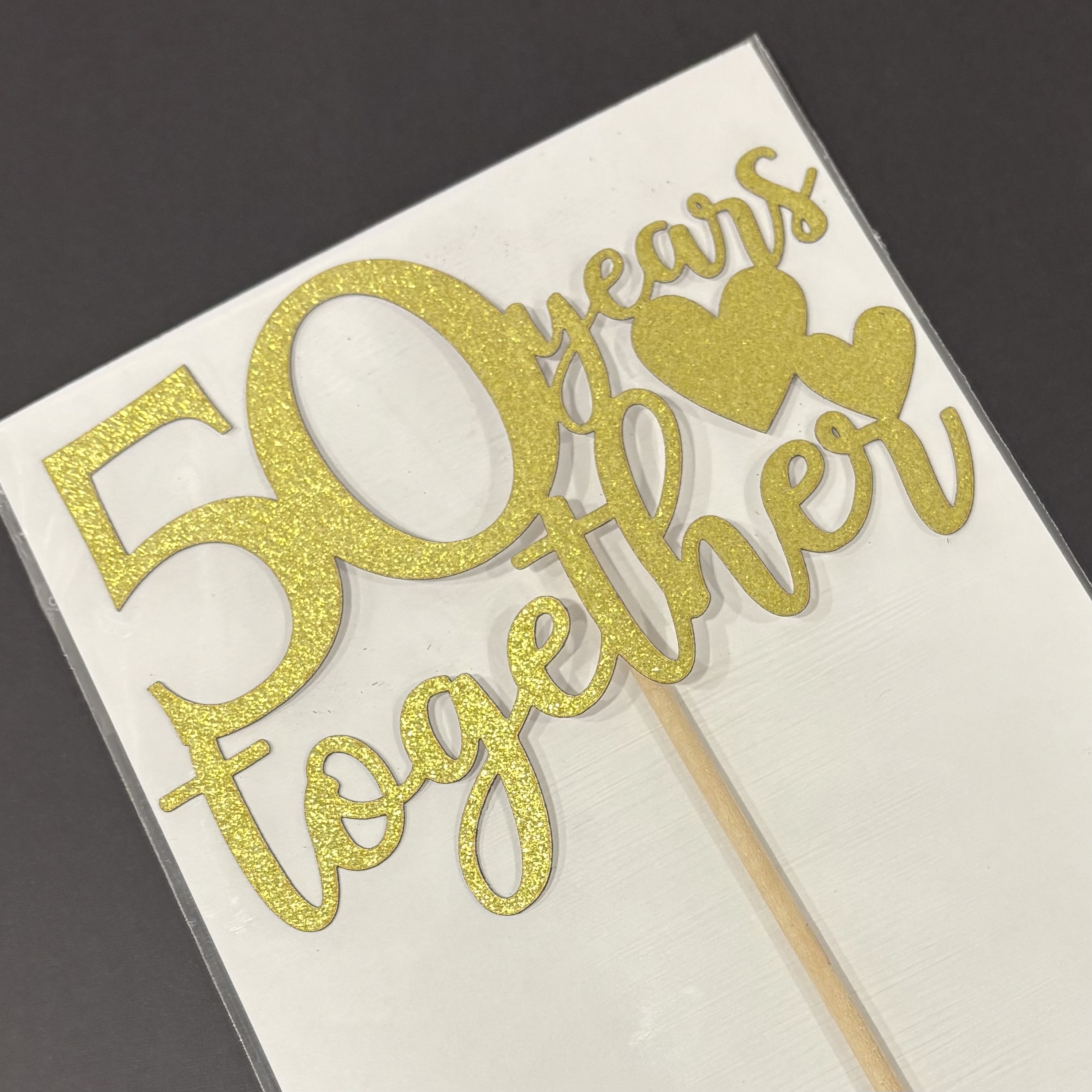 50 Years Together Cake Topper