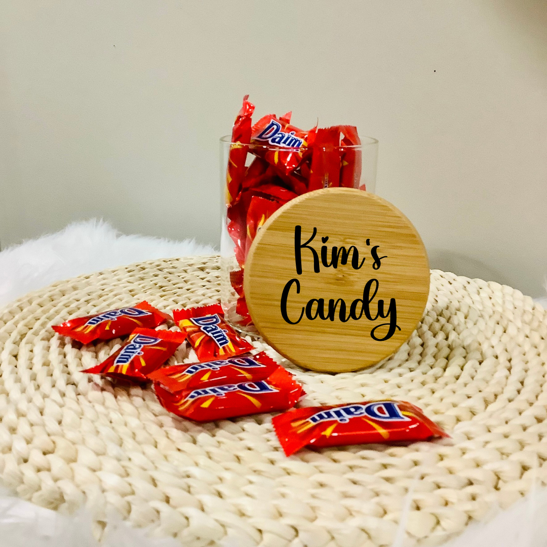 Custom Name Candy Jar for Coworker, Valentine Gift, Candy Lover Gift
